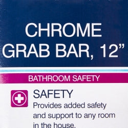 Wall Grab Bar drive Chrome Finish Knurled Steel,Packaging Type- Box