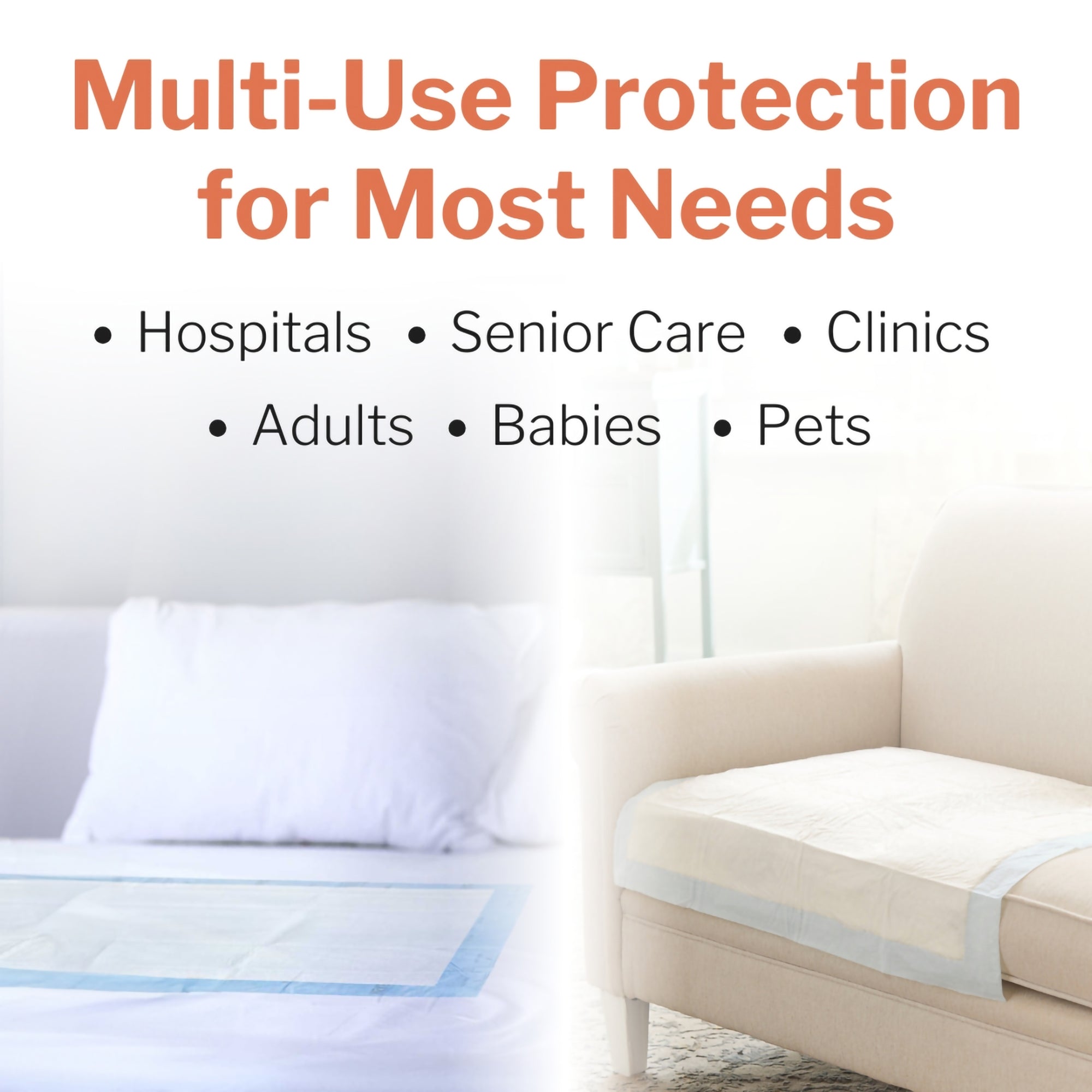 Disposable Underpad McKesson Classic Plus 23 X 36 Inch Fluff Mat Light Absorbency, Packaging Type- Case