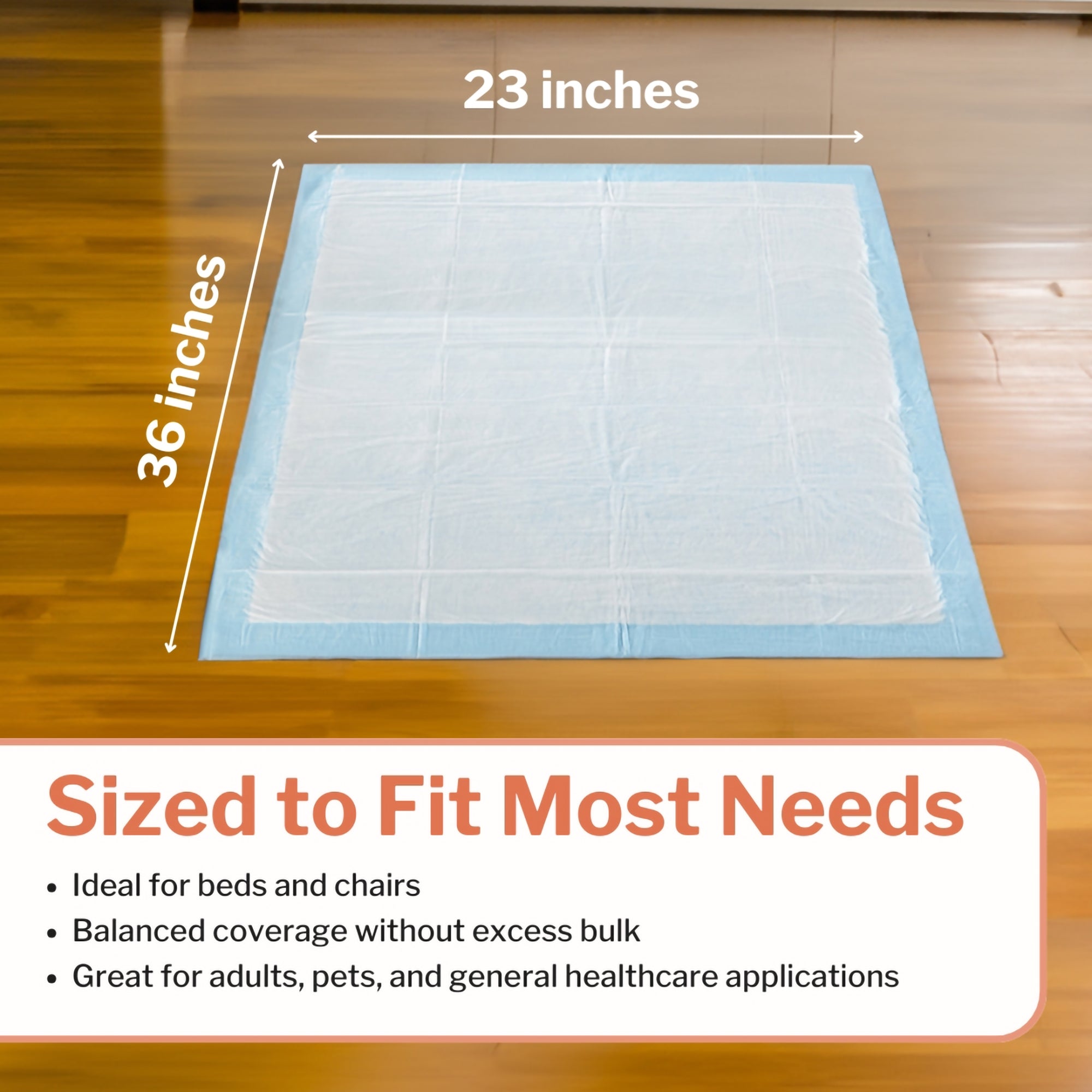 Disposable Underpad McKesson Classic Plus 23 X 36 Inch Fluff Mat Light Absorbency, Packaging Type- Case