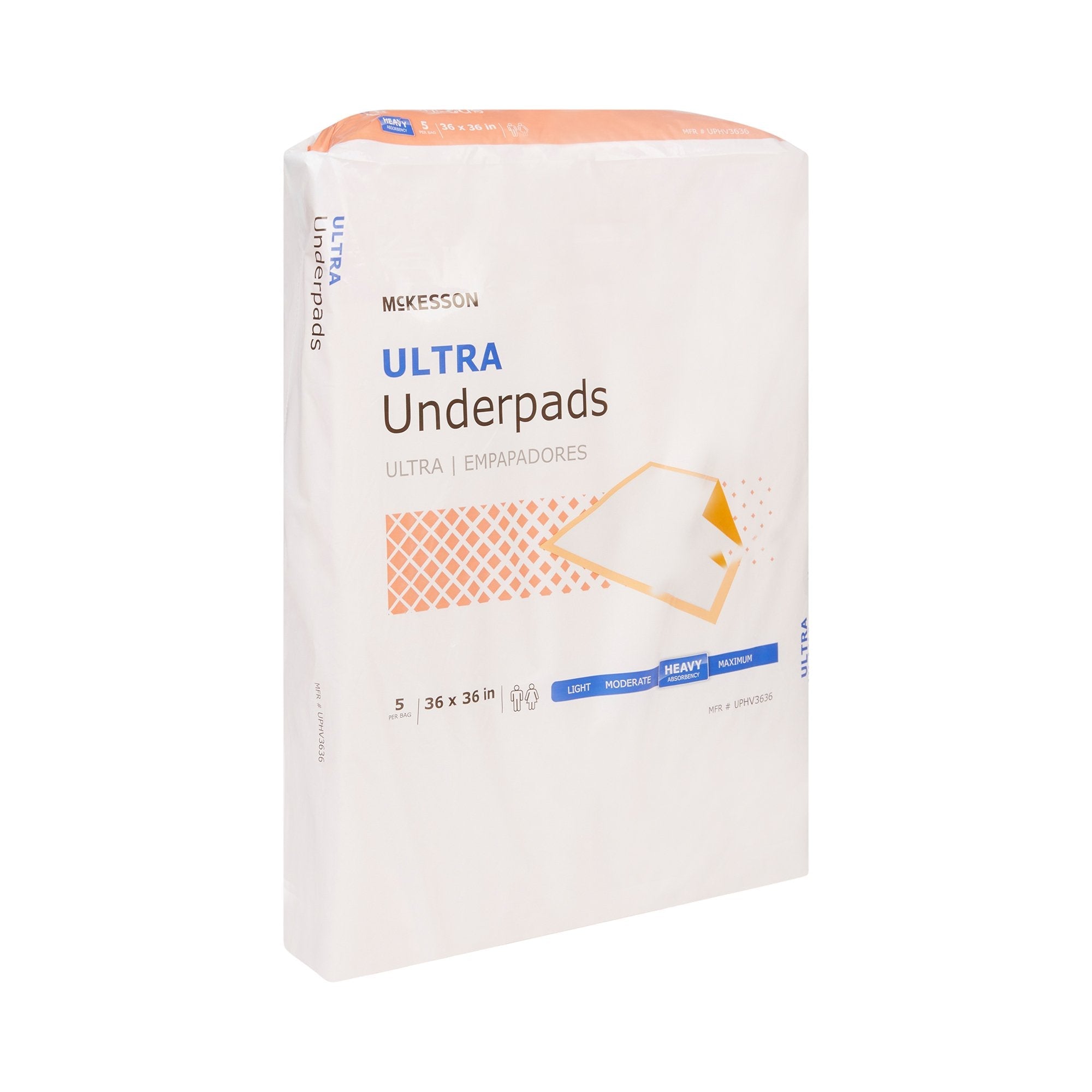 Disposable Underpad McKesson Ultra 36 X 36 Inch Fluff / Polymer Heavy Absorbency, Packaging Type- Case