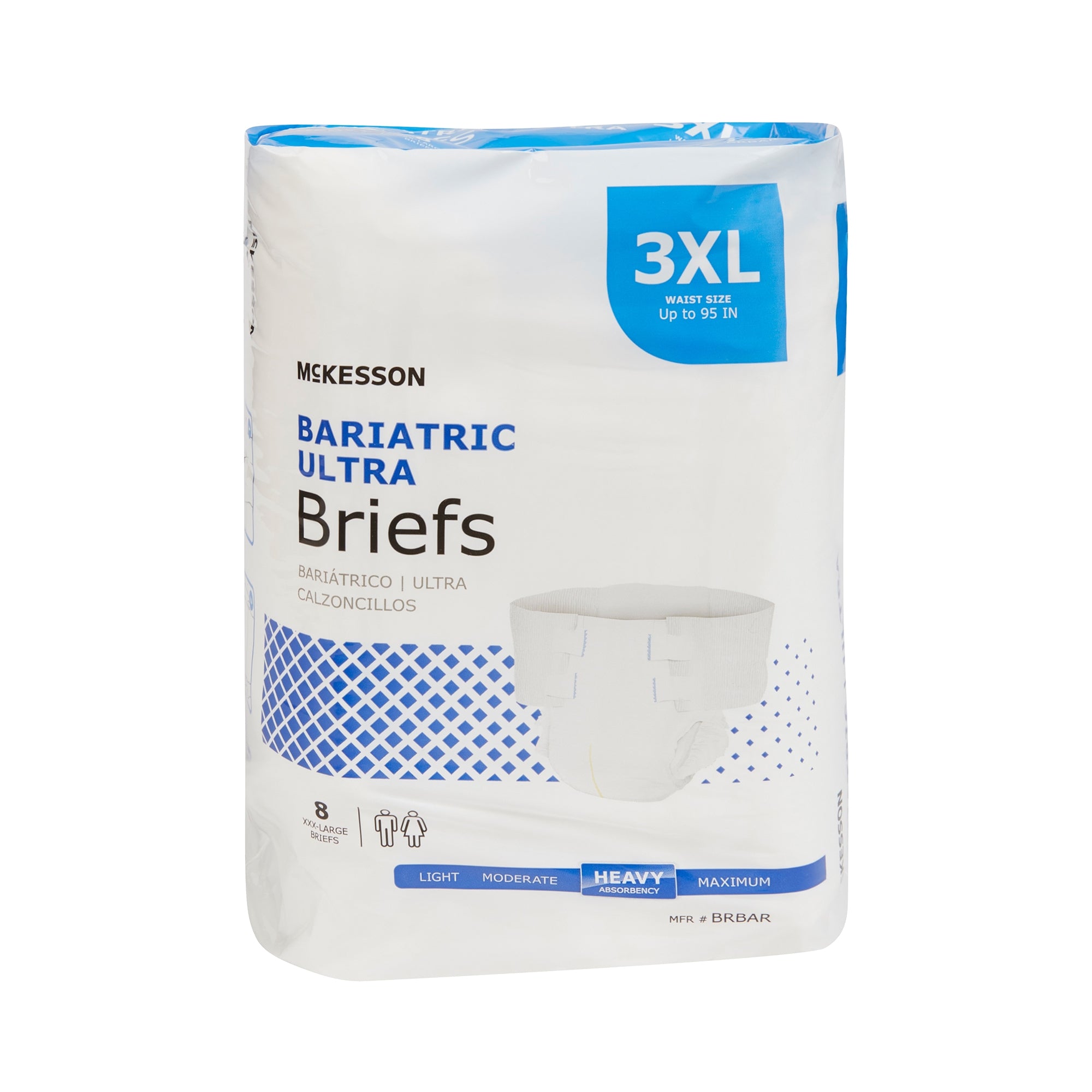 Unisex Adult Incontinence Brief McKesson Ultra Bariatric 3X-Large Disposable Heavy Absorbency, Packaging Type- Case