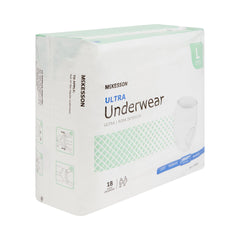 Unisex Adult Absorbent Underwear McKesson Ultra Pull On with Tear Away Seams Large Disposable Heavy Absorbency | 4BG/Case