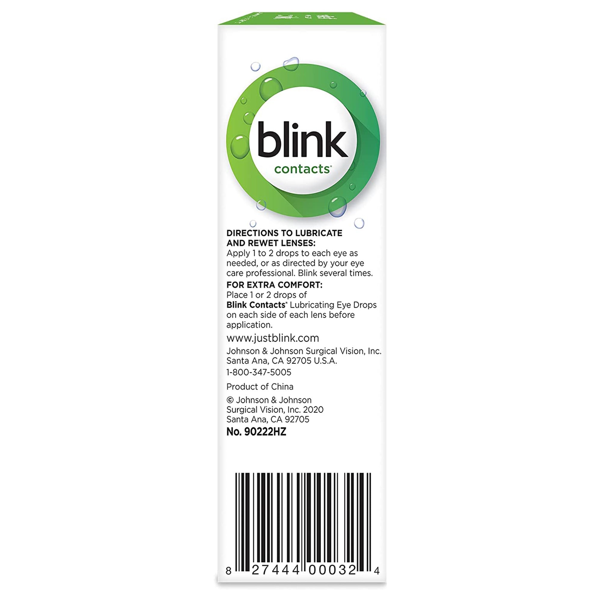 Contact Lens Solution Blink Contacts 0.34 oz. Solution,Packaging Type- Each