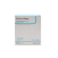 Foam Dressing BorderedFoam 4 X 4 Inch With Border Waterproof Backing Nonacrylic Adhesive Square Sterile, Packaging Type- Box