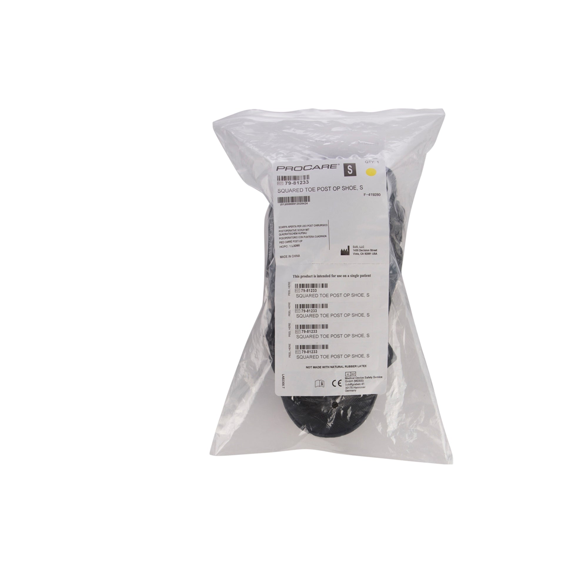 Post-Op Shoe ProCare Small Unisex Black,Packaging Type- Each