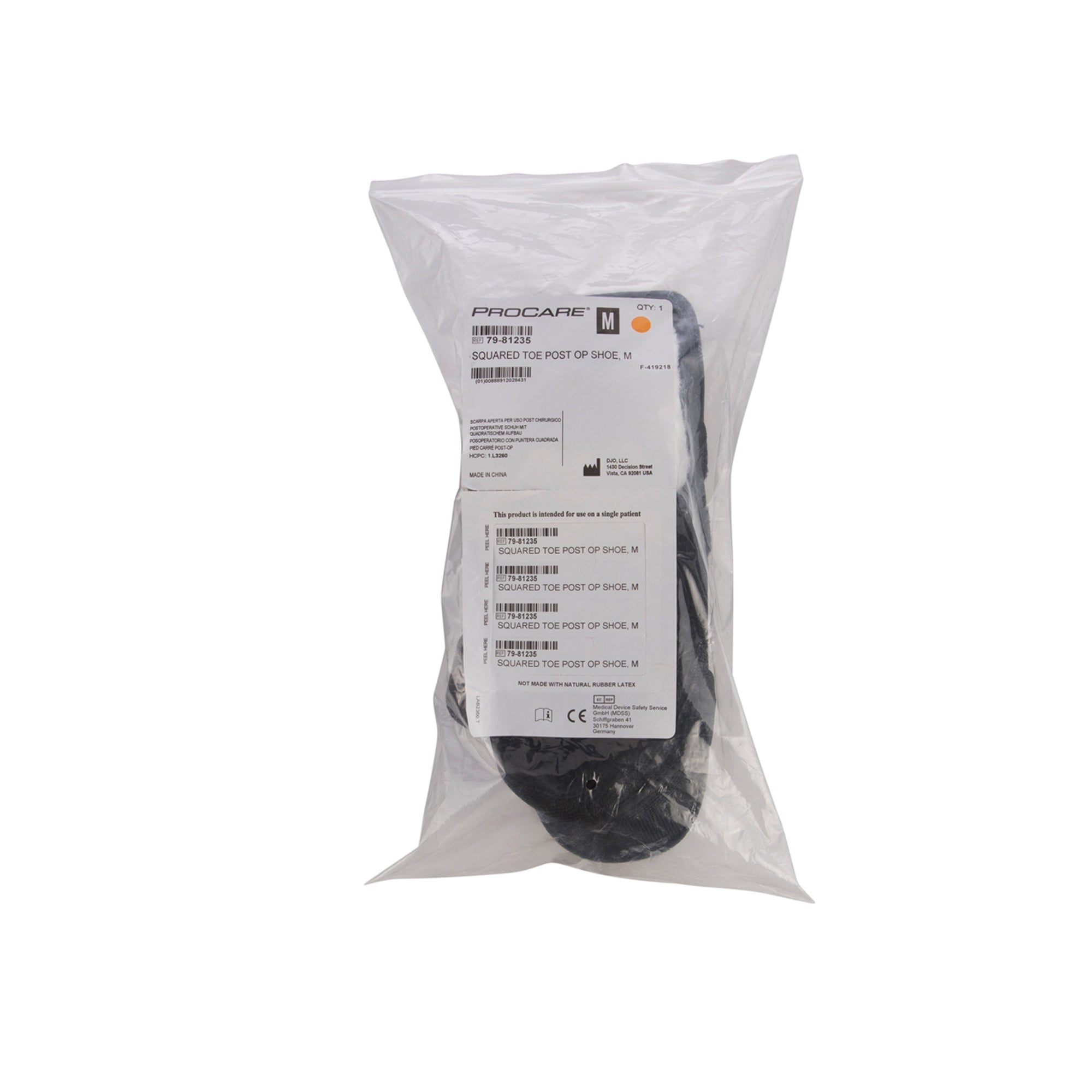 Post-Op Shoe ProCare Medium Unisex Black,  Packaging Type- Each