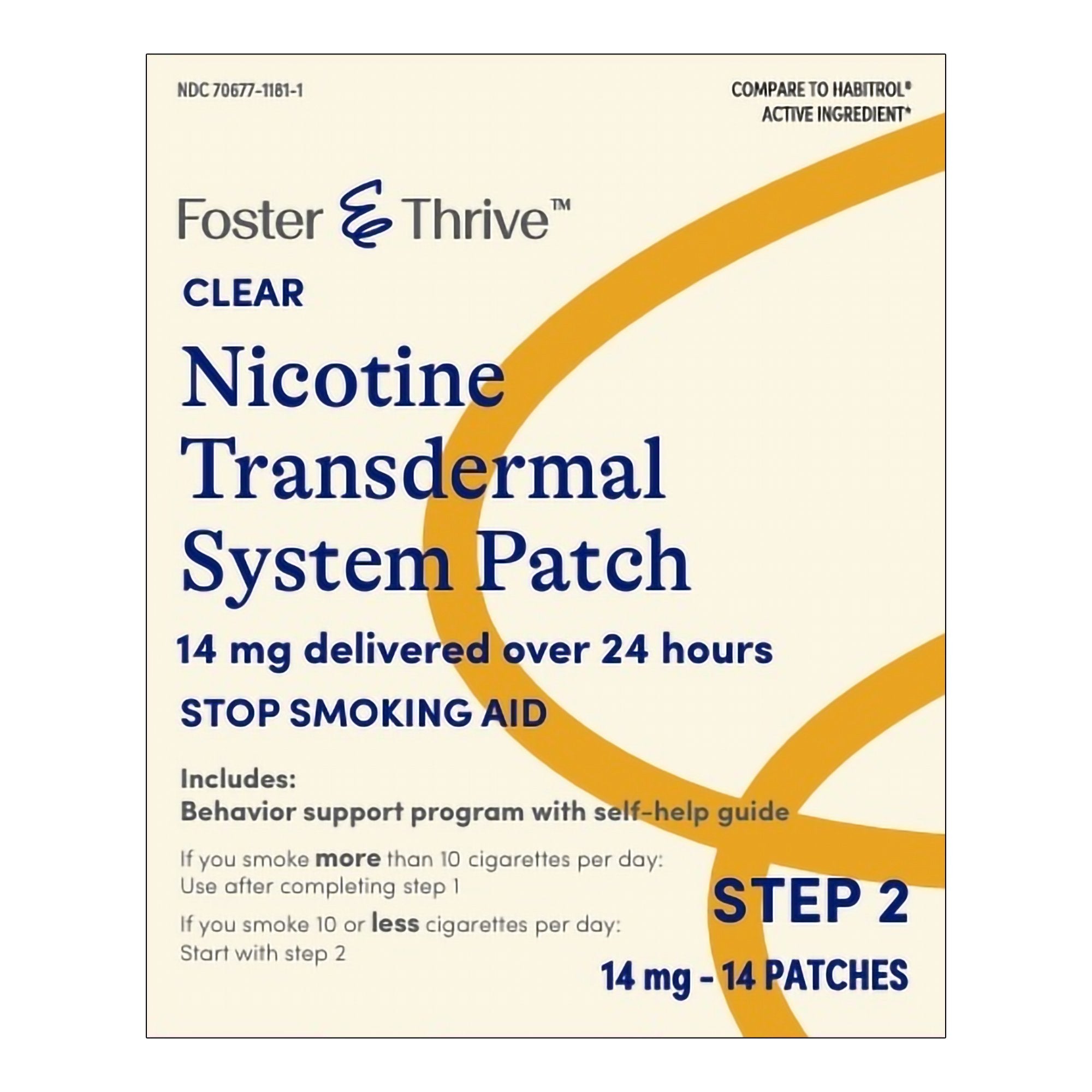 Stop Smoking Aid Foster & Thrive 14 mg Strength Transdermal Patch