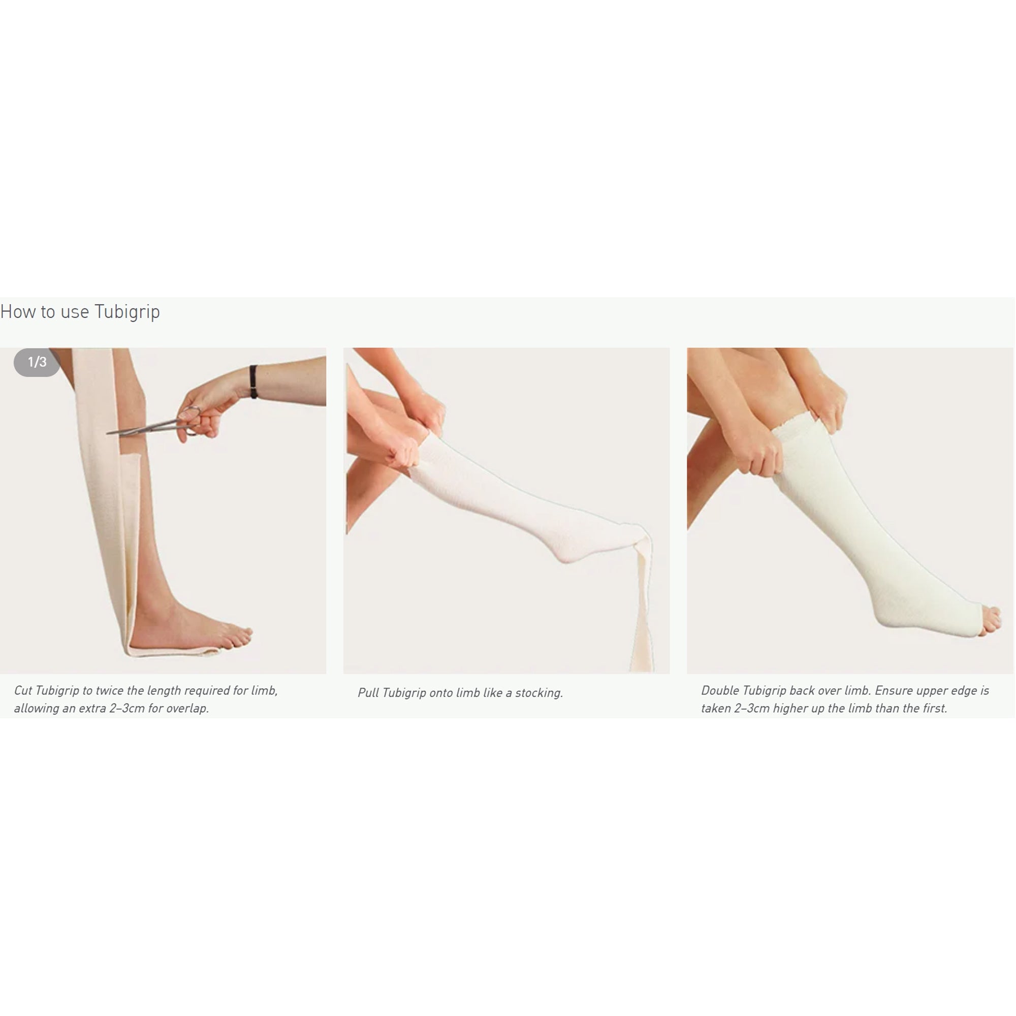 Elastic Tubular Support Bandage Tubigrip 2-3/4 Inch X 1 Yard Medium Arm / Small Ankle Pull On Natural NonSterile Size C Standard Compression,Packaging Type- Box