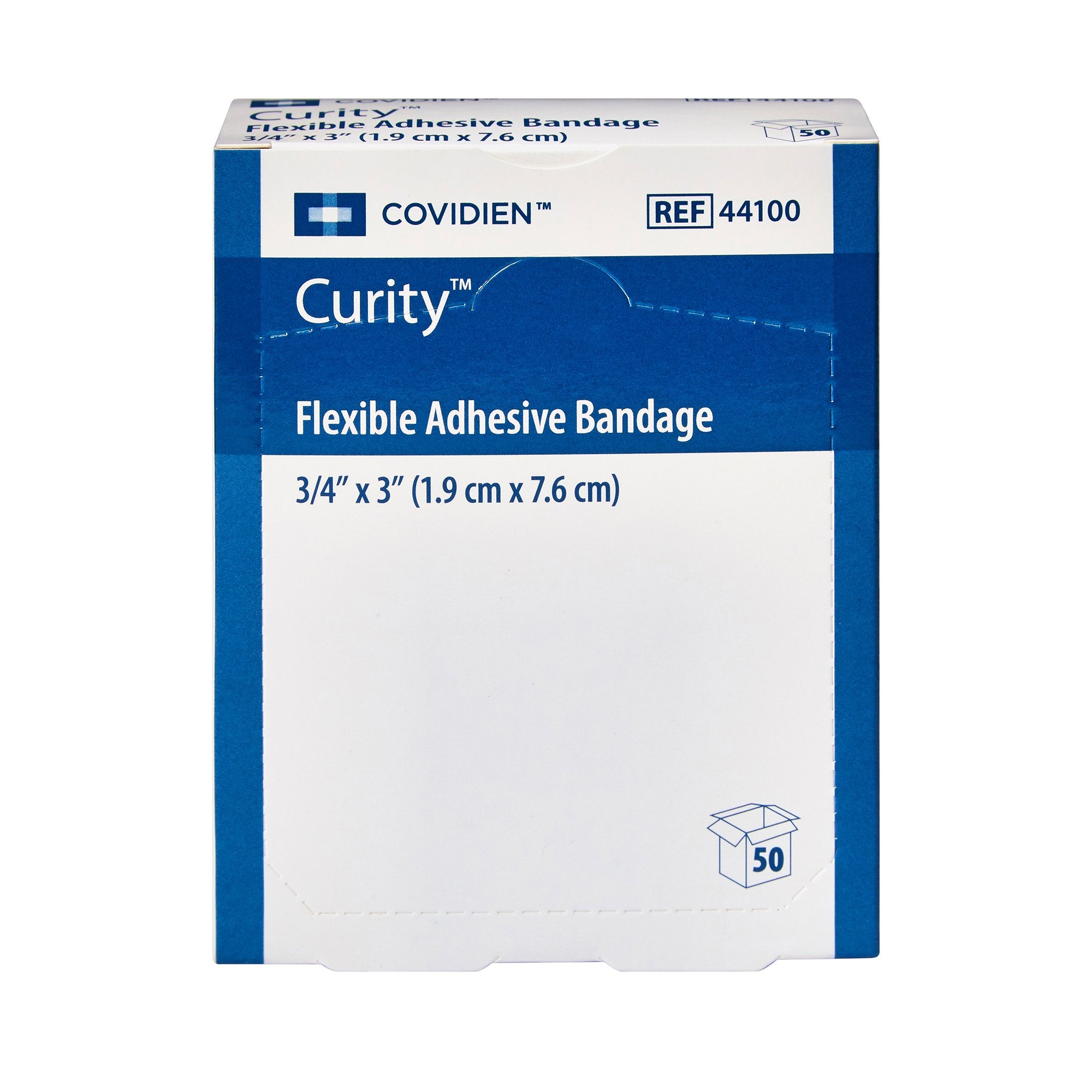 Curity Adhesive Strip Bandage – Tan Fabric Sterile, 3/4 x 3 Inch Rectangle (Case of 1,200) | HCPCS A6413