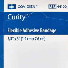Curity Adhesive Strip Bandage – Tan Fabric Sterile, 3/4 x 3 Inch Rectangle (Case of 1,200) | HCPCS A6413