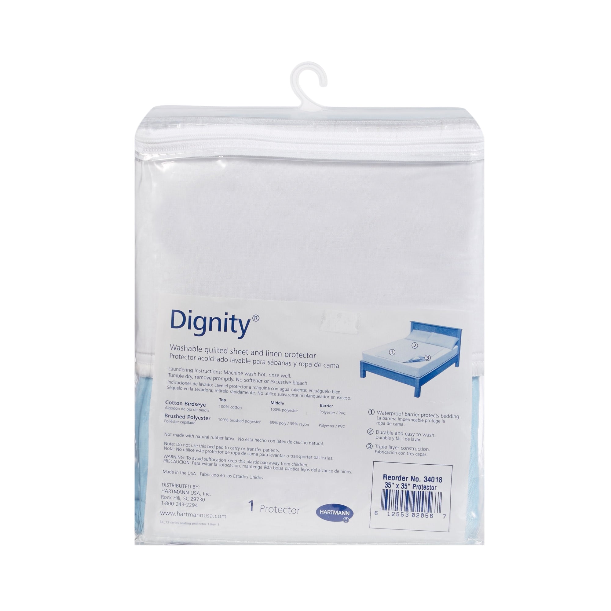 Reusable Underpad Dignity Washable Sheet Protector 35 X 35 Inch Cotton Moderate Absorbency,Packaging Type- Each