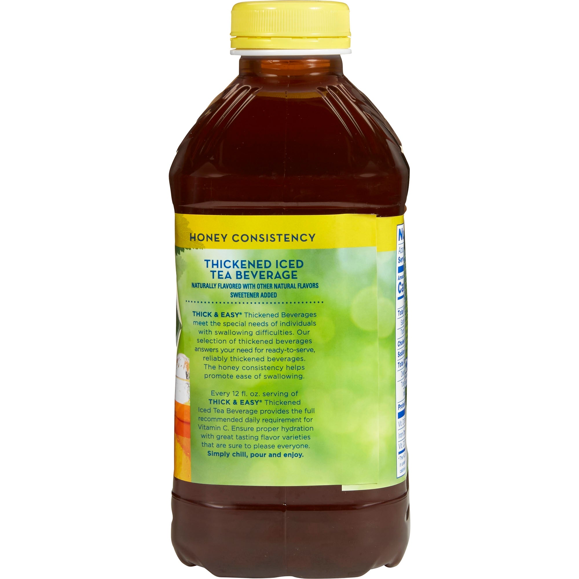 Thickened Beverage Thick & Easy 46 oz. Bottle Iced Tea Flavor Liquid IDDSI Level 3 Moderately Thick/Liquidized, Packaging Type- Case