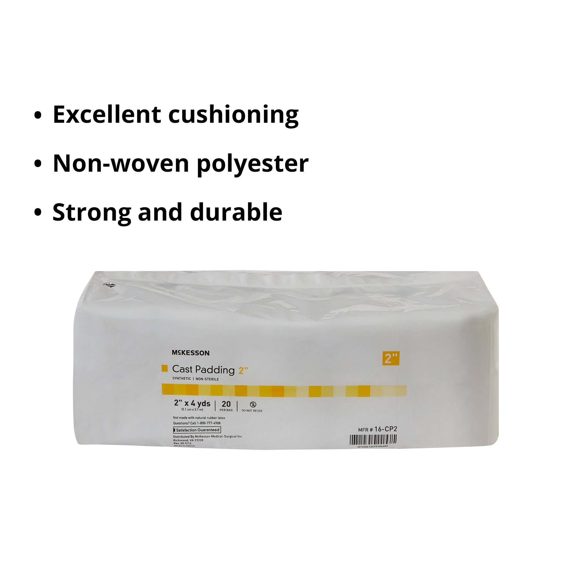 Cast Padding Undercast McKesson 2 Inch X 4 Yard Polyester NonSterile, Packaging Type - Bag