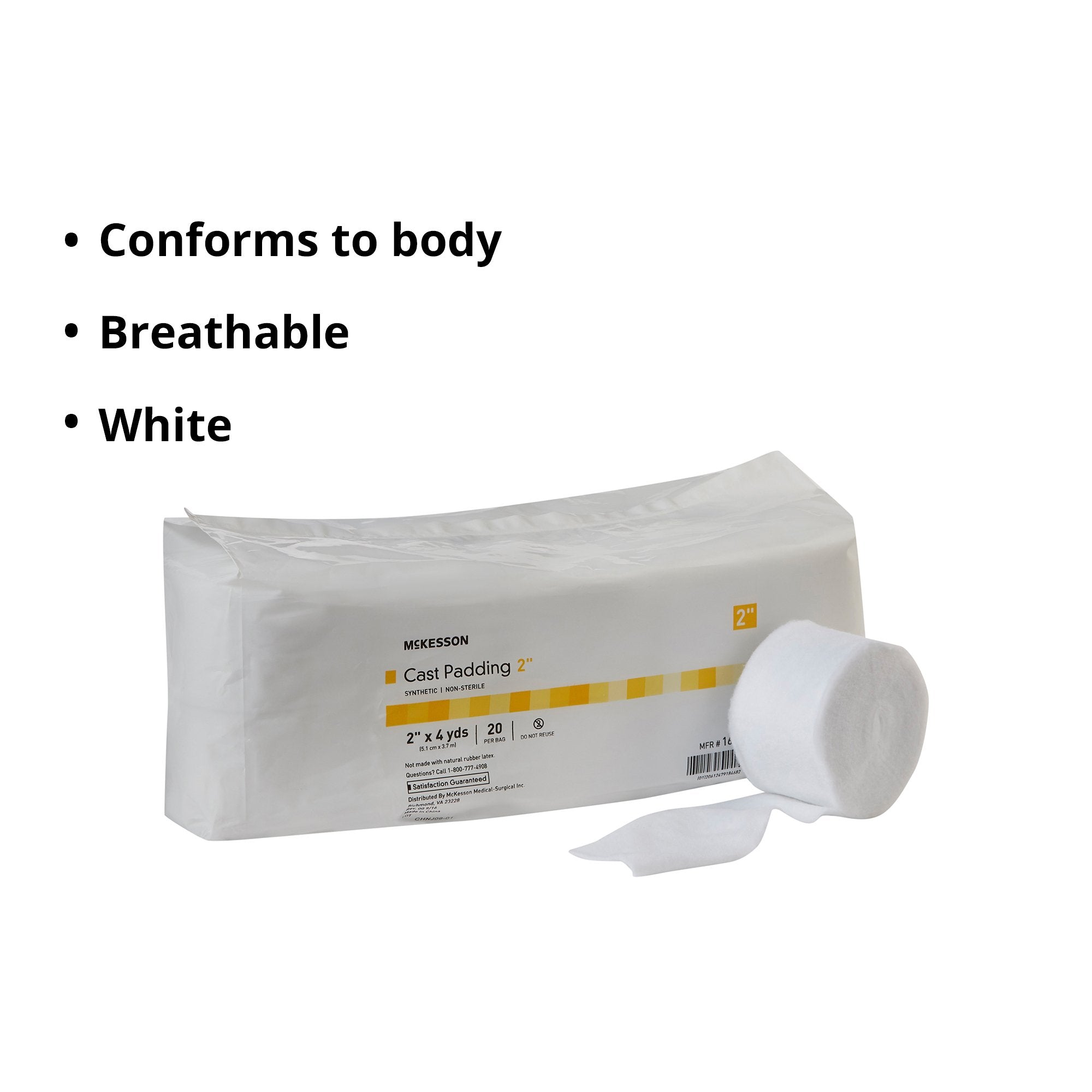 Cast Padding Undercast McKesson 2 Inch X 4 Yard Polyester NonSterile, Packaging Type - Bag