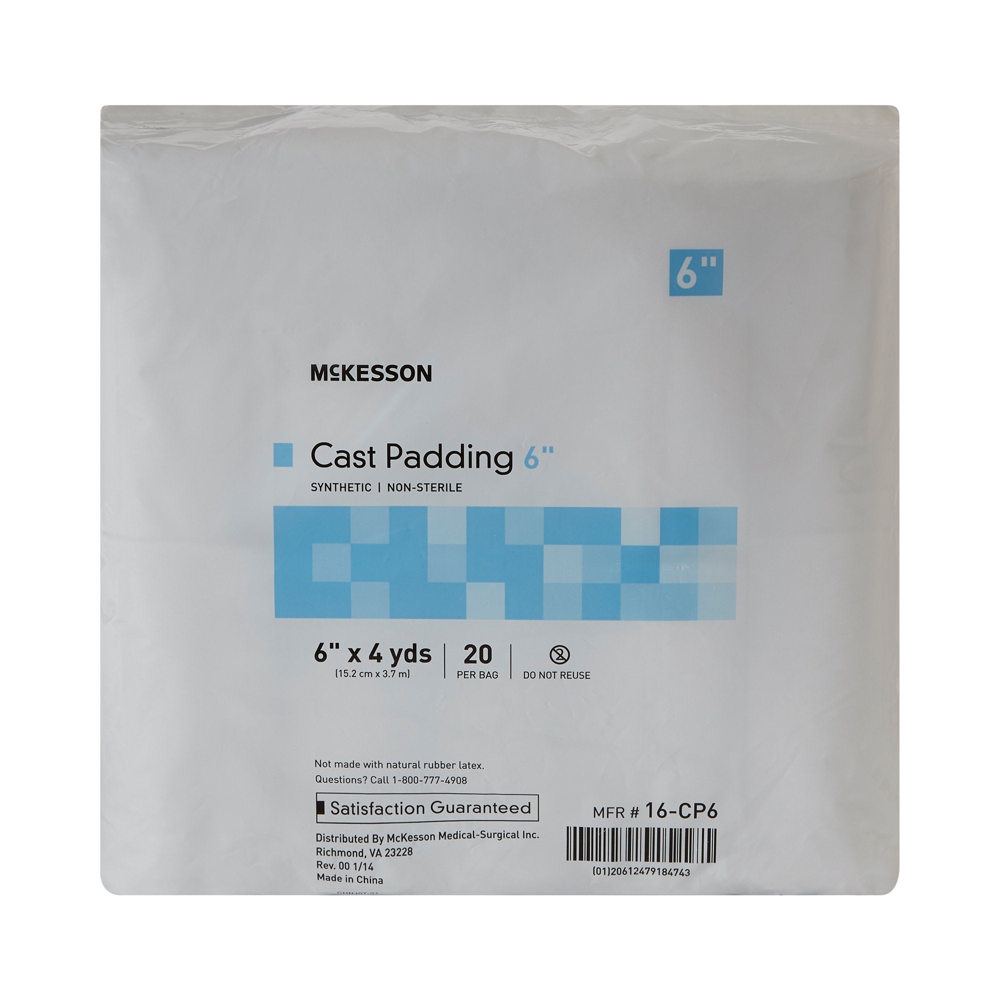 Cast Padding Undercast McKesson 6 Inch X 4 Yard Polyester NonSterile, Packaging Type- Case