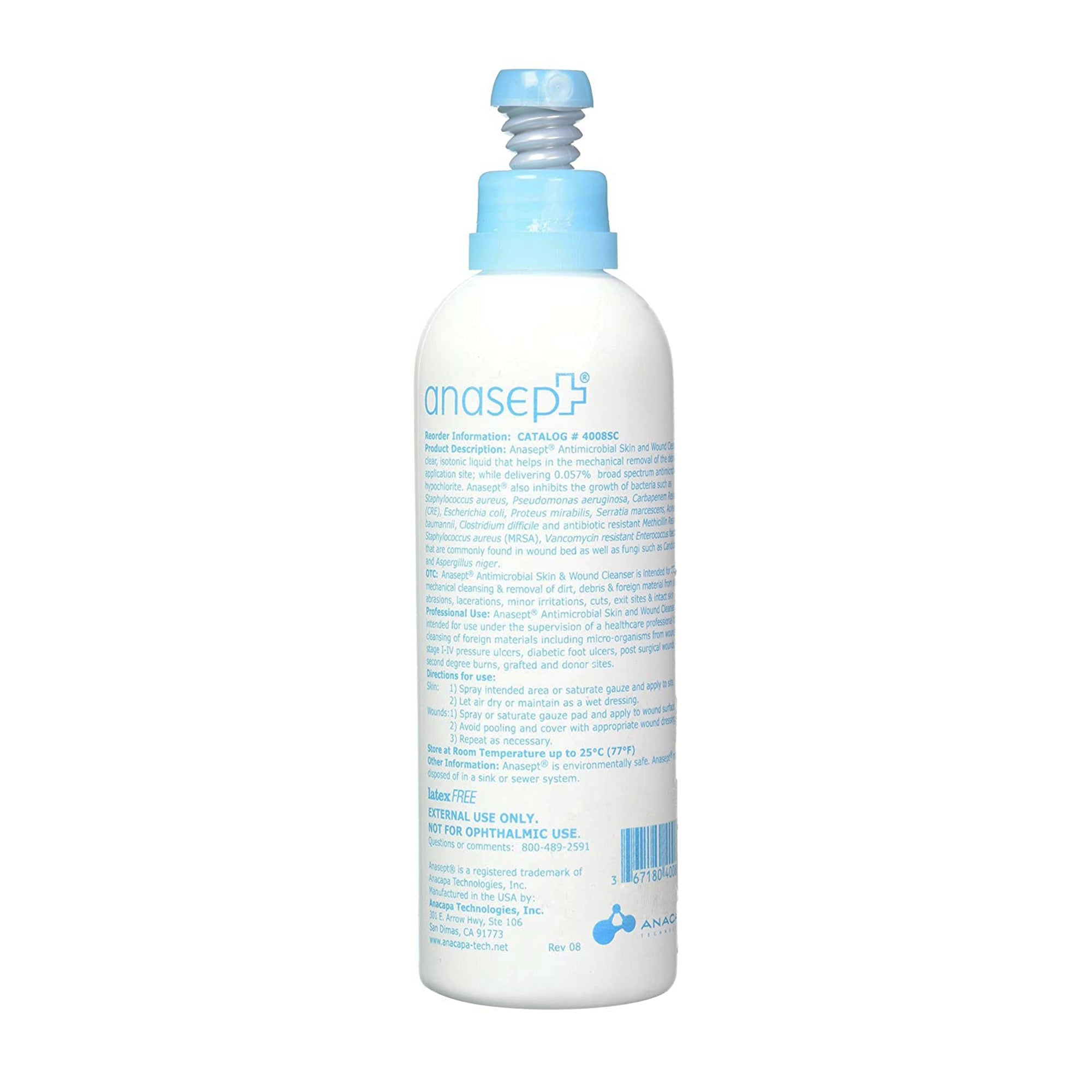Wound Cleanser Anasept 8 oz. Spray Bottle NonSterile Antimicrobial,Packaging Type- Each