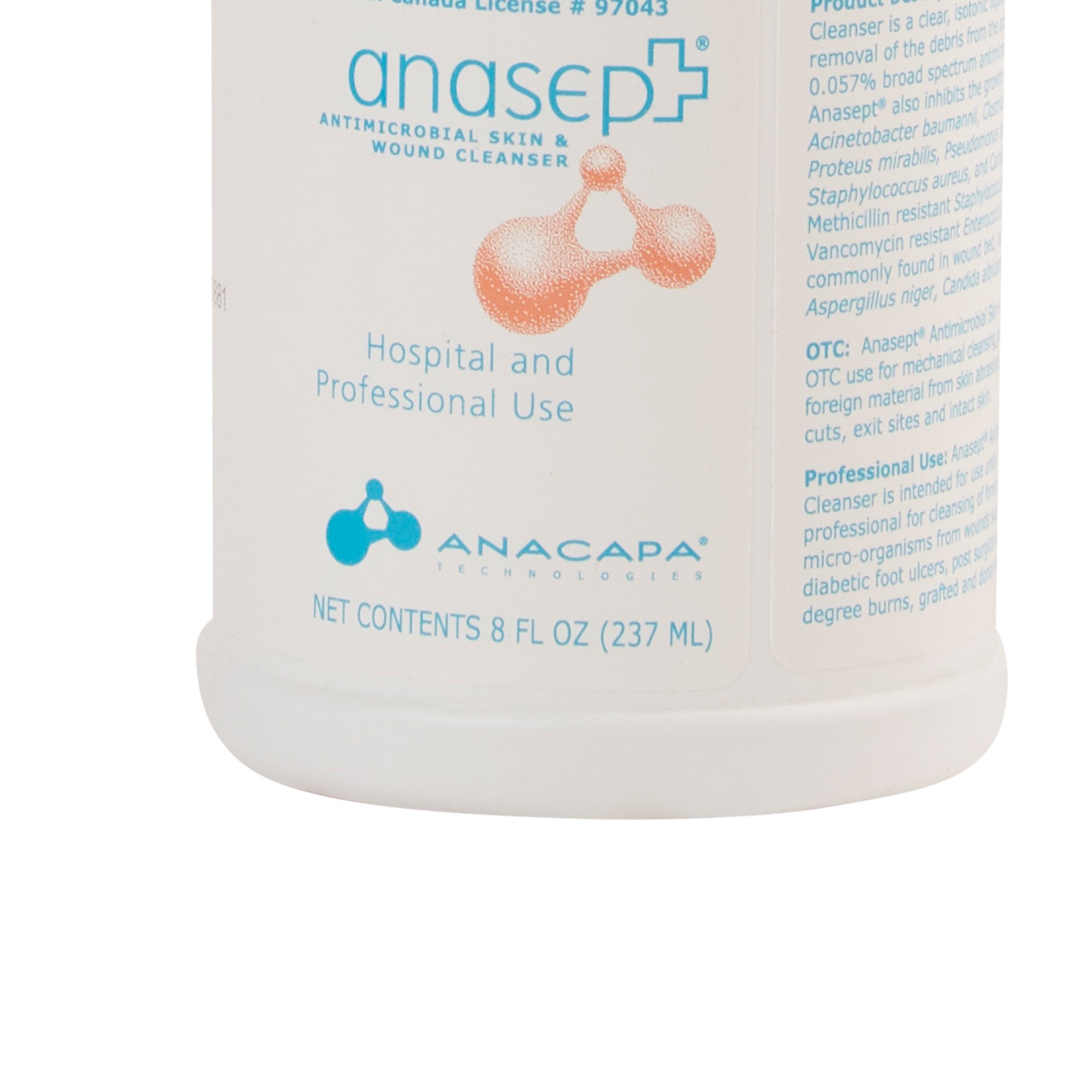 Wound Cleanser Anasept 8 oz. Pump Bottle NonSterile Antimicrobial,Packaging Type- Each