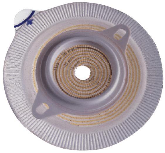 Ostomy Barrier Assura Xpro Precut, Extended Wear Silicone Based Adhesive 40 mm Flange Green Code System Synthetic Resin 3/4 Inch Opening