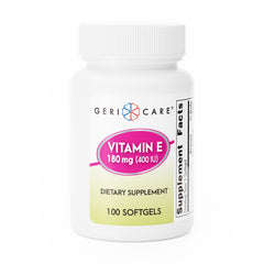 Vitamin Supplement Geri-Care Vitamin E 400 IU Strength Softgel 100 per Bottle | 12/Case)