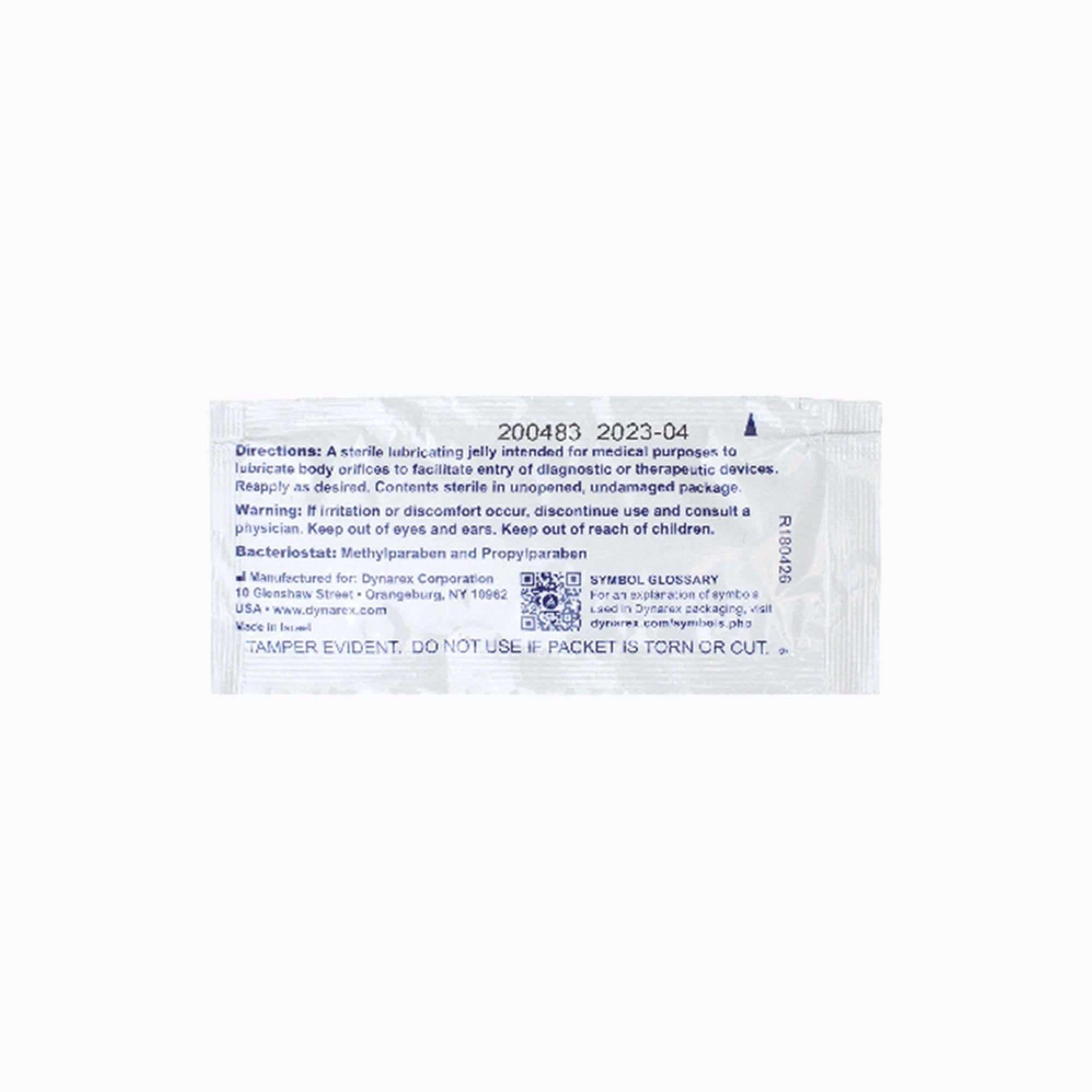 Lubricating Jelly DynaLube 2.7 Gram Individual Packet Sterile, Packaging Type- Box