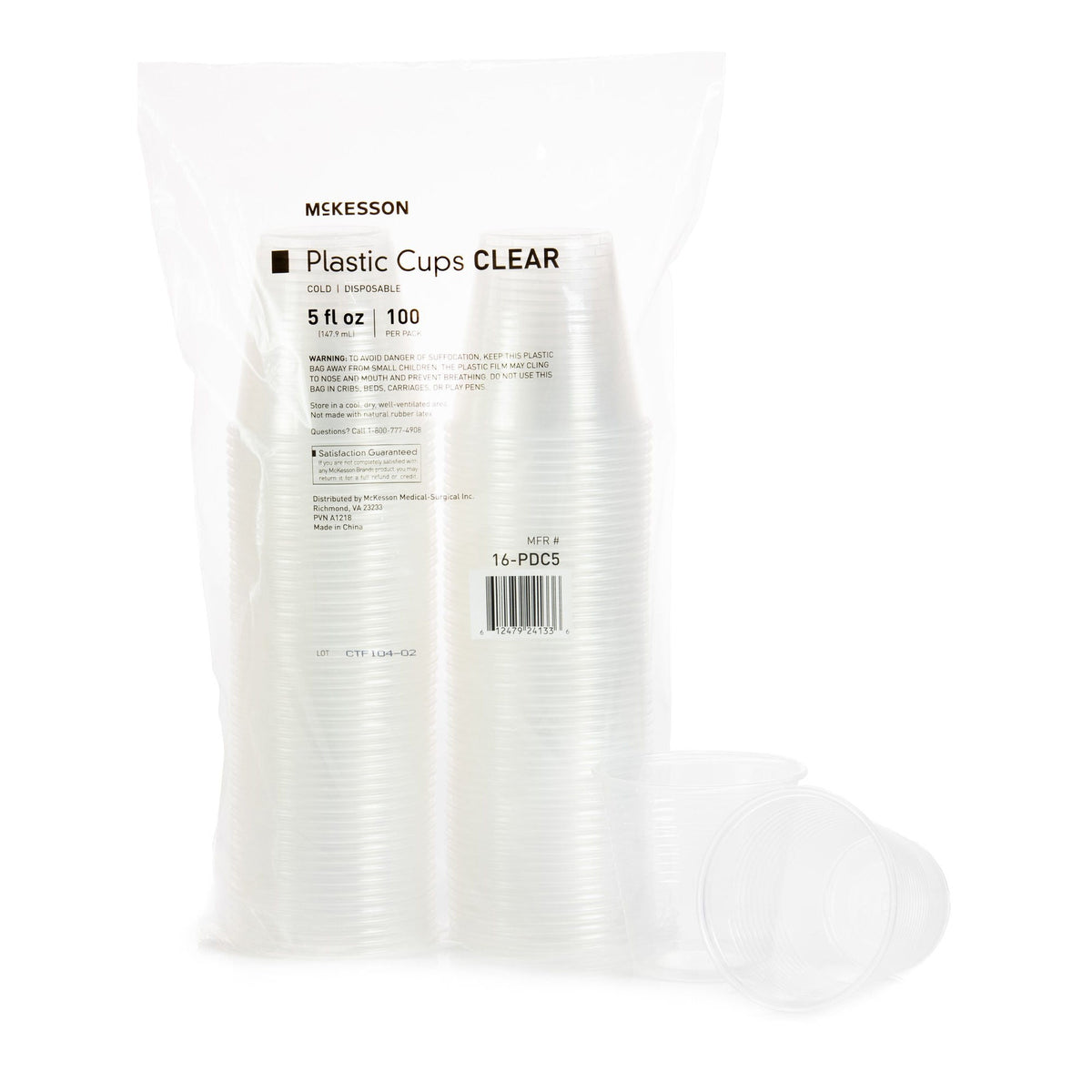 Drinking Cup McKesson 5 oz. Blue Polypropylene Disposable 5 oz. Polypropylene Clear · Case of 2000