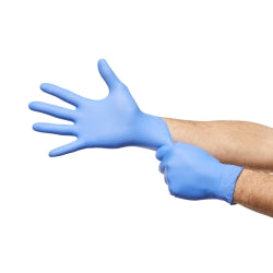 Exam Glove Pulse® Nitrile Medium NonSterile Nitrile Standard Cuff Length Textured Fingertips Aqua Blue Chemo Tested