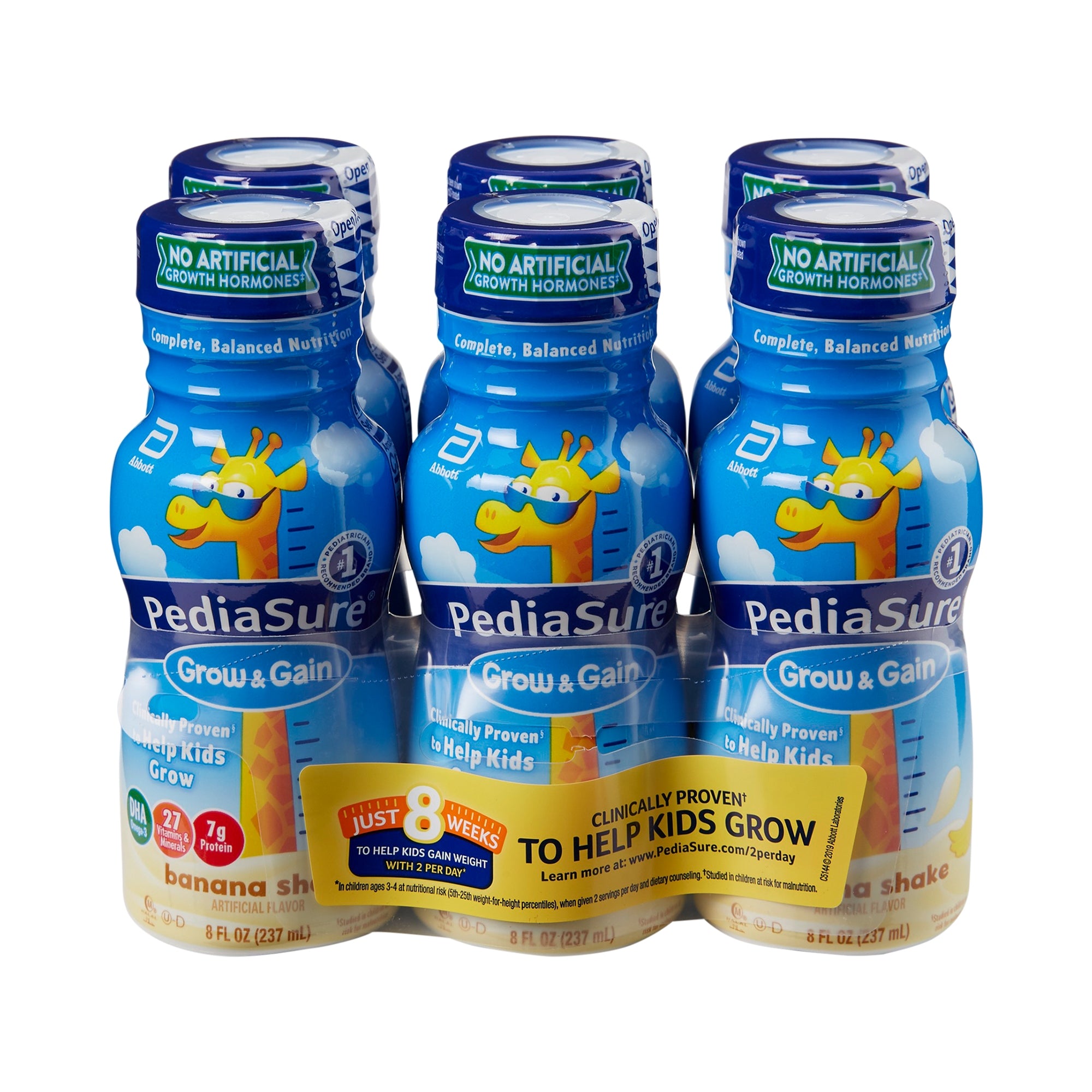 Pediatric Oral Supplement PediaSure Grow & Gain Shake Banana Flavor 8 oz. Bottle Liquid Calories,Packaging Type- Each