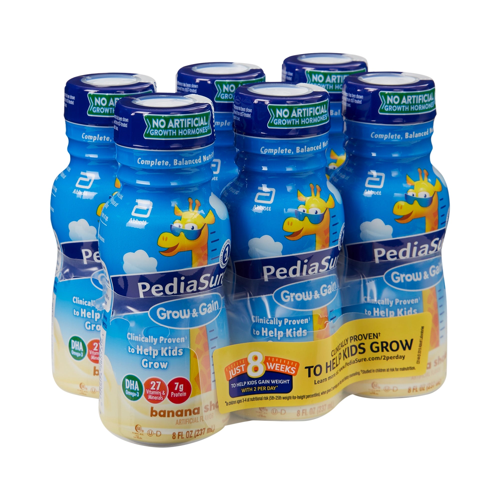 Pediatric Oral Supplement PediaSure Grow & Gain Shake Banana Flavor 8 oz. Bottle Liquid Calories,Packaging Type- Each