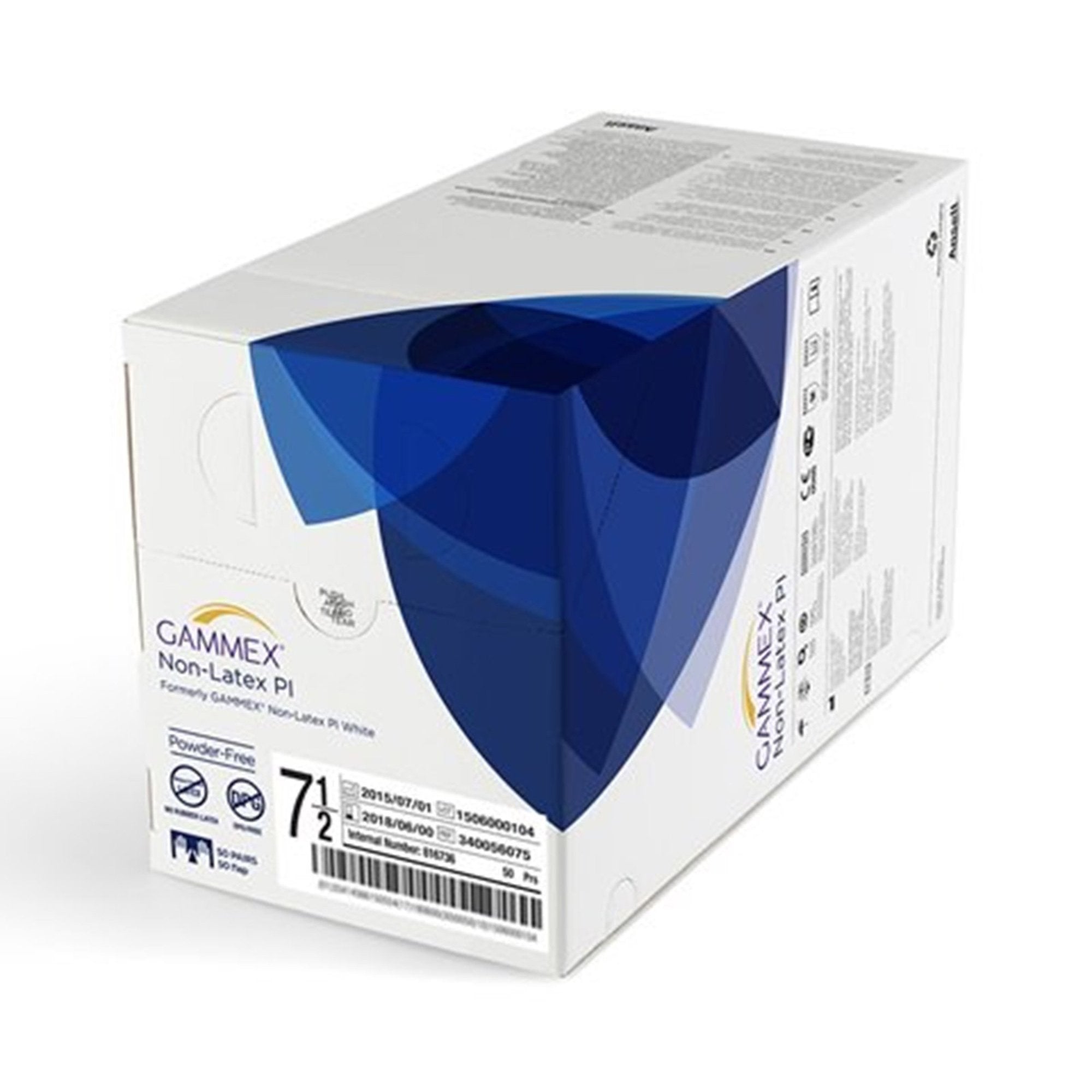 Surgical Glove GAMMEX Non-Latex PI Micro Size 7.5 Sterile Polyisoprene Standard Cuff Length Micro-Textured White Chemo Tested | 50Pair/Box