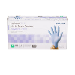 Exam Glove McKesson Confiderm 3.5C Medium NonSterile Nitrile Standard Cuff Length Textured Fingertips Blue Chemo Tested
