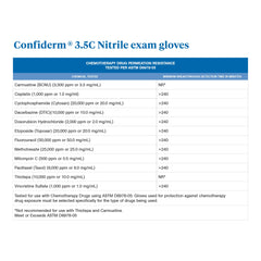 Exam Glove McKesson Confiderm 3.5C Large NonSterile Nitrile Standard Cuff Length Textured Fingertips Blue Chemo Tested | 10Box/Case