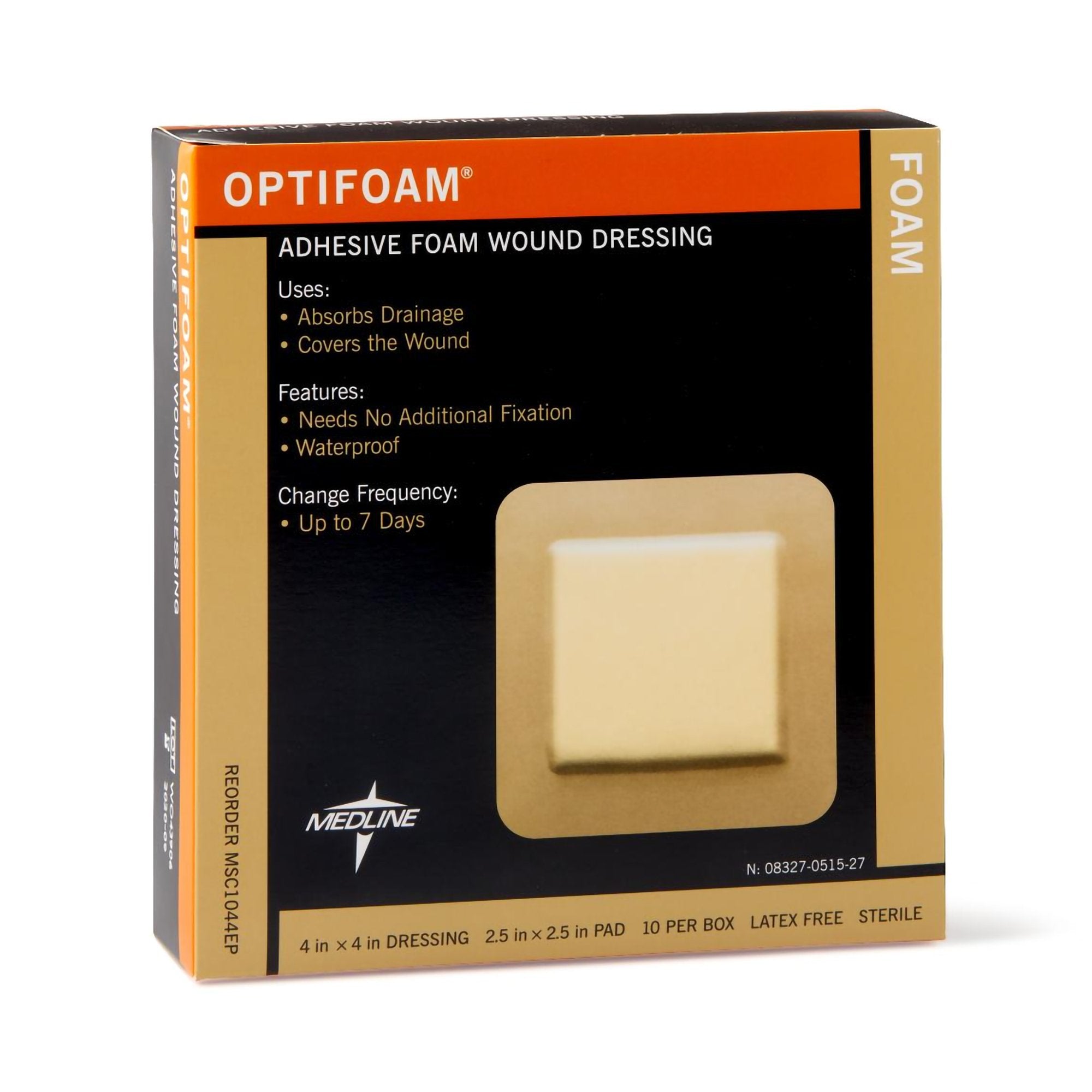 Foam Dressing Optifoam 4-1/2 X 4-1/2 Inch With Border Waterproof Backing Adhesive Square Sterile,Packaging Type- Each