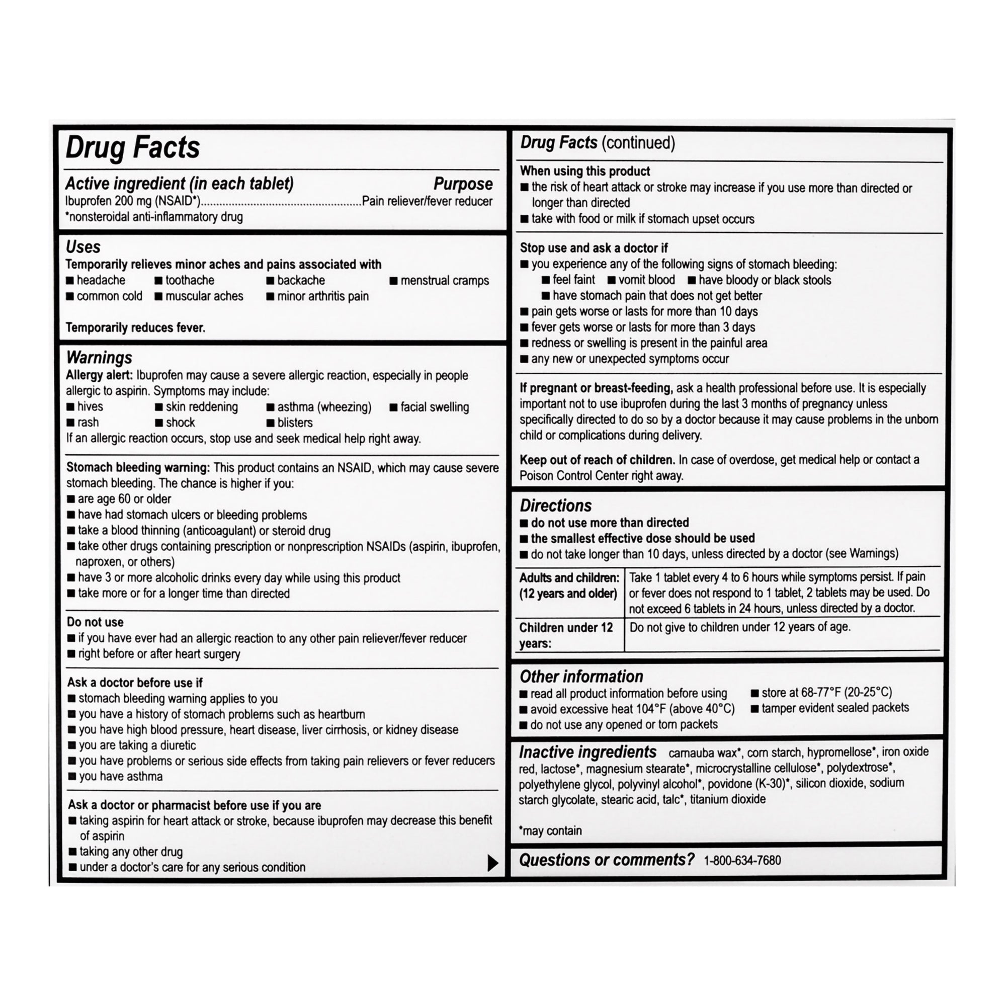 Pain Relief Addaprin 200 mg Strength Ibuprofen Tablet 250 per Box