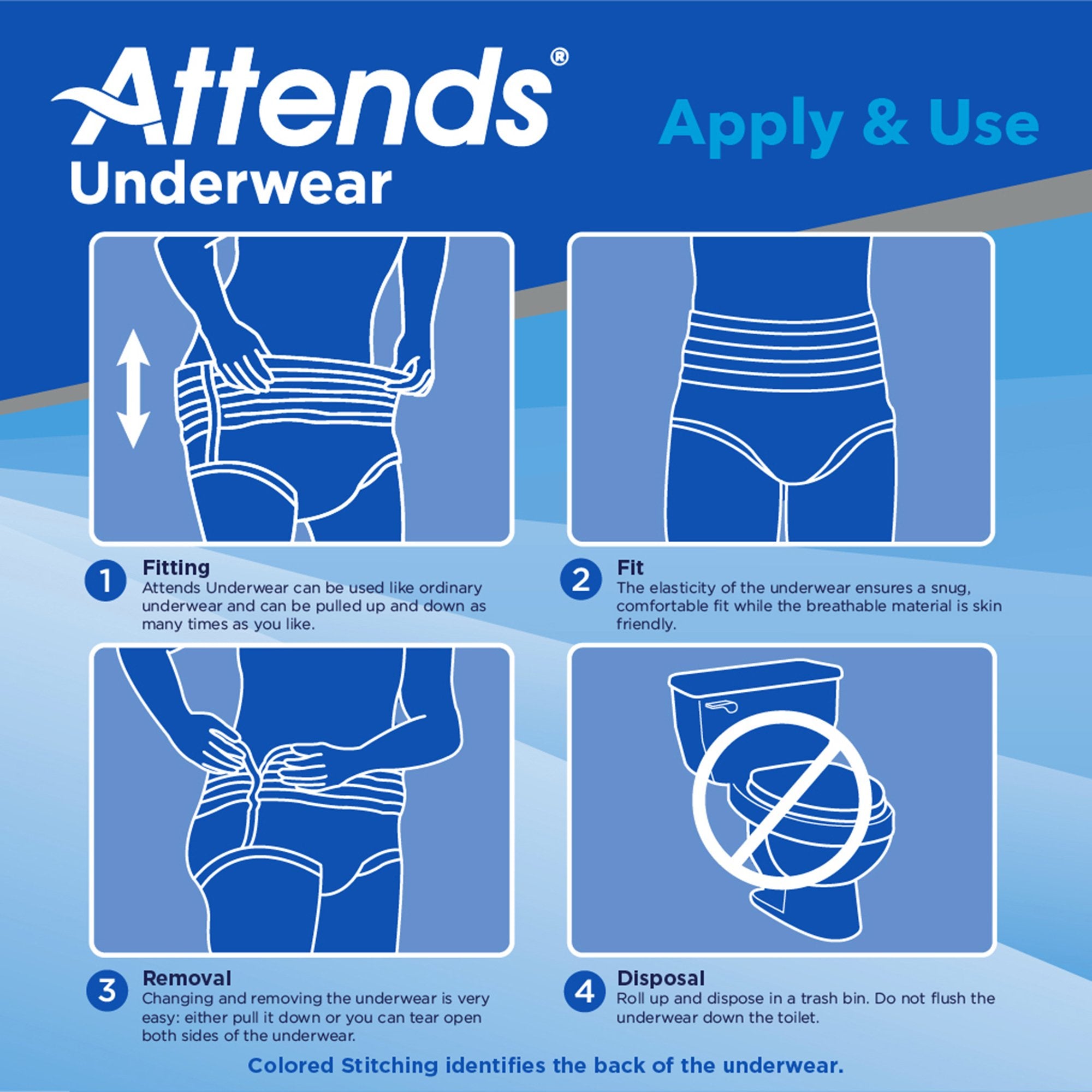 Unisex Adult Absorbent Underwear Attends Care Pull On with Tear Away Seams X-Large Disposable Heavy Absorbency, Packaging Type- Case
