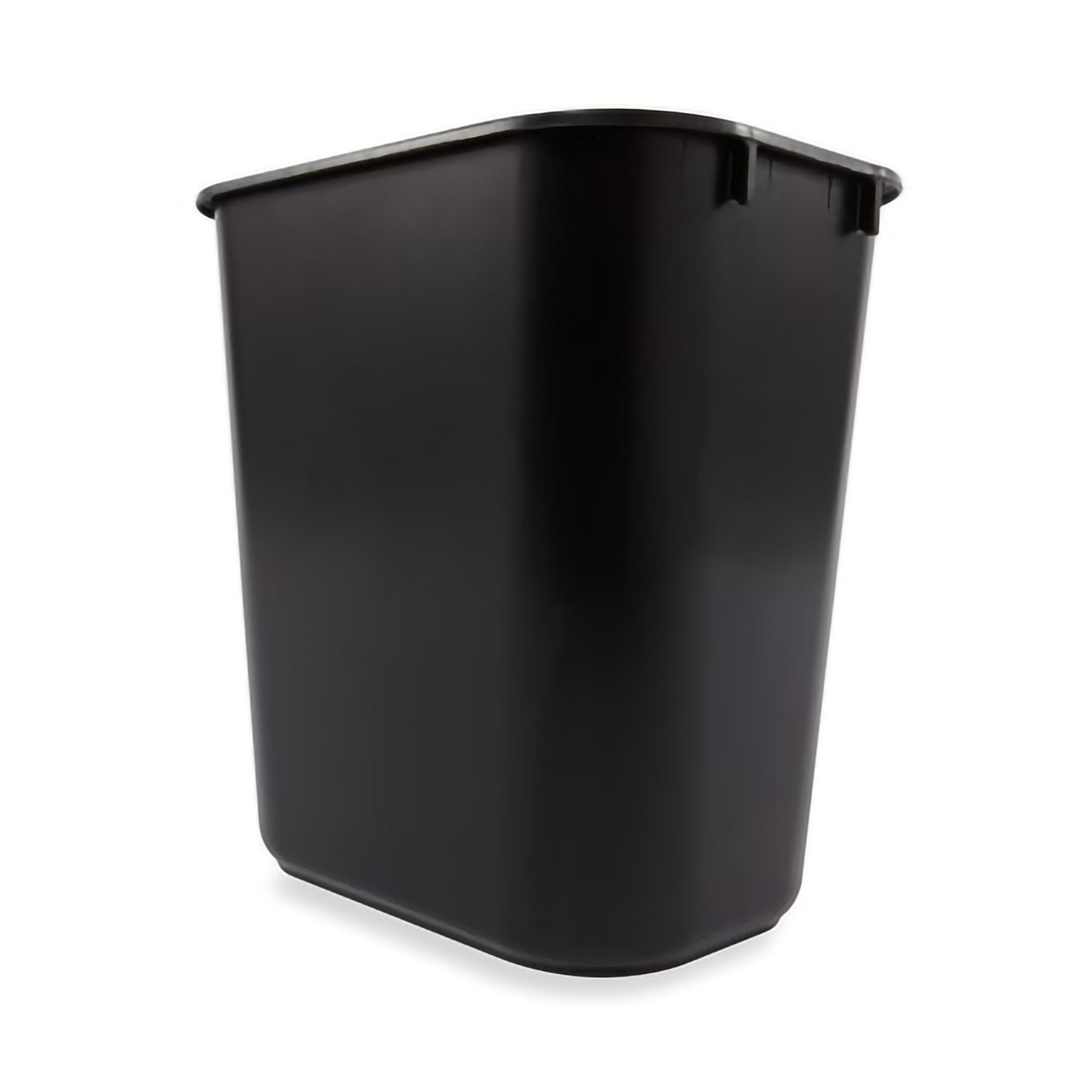Trash Can Deskside 13-5/8 Quart Rectangular Black LLDPE Open Top