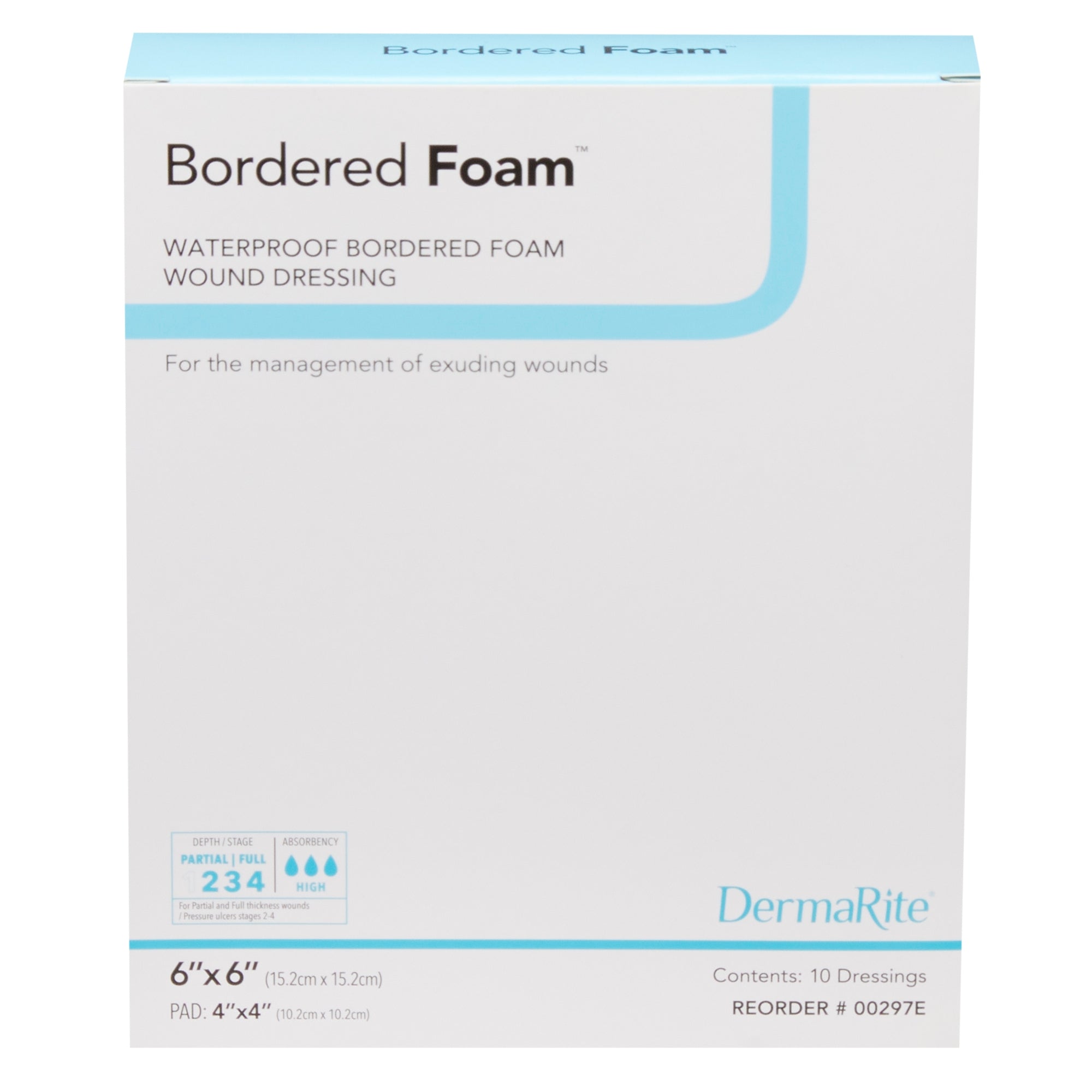 Foam Dressing BorderedFoam 6 X 6 Inch With Border Waterproof Backing Nonacrylic Adhesive Square Sterile,Packaging Type- Box