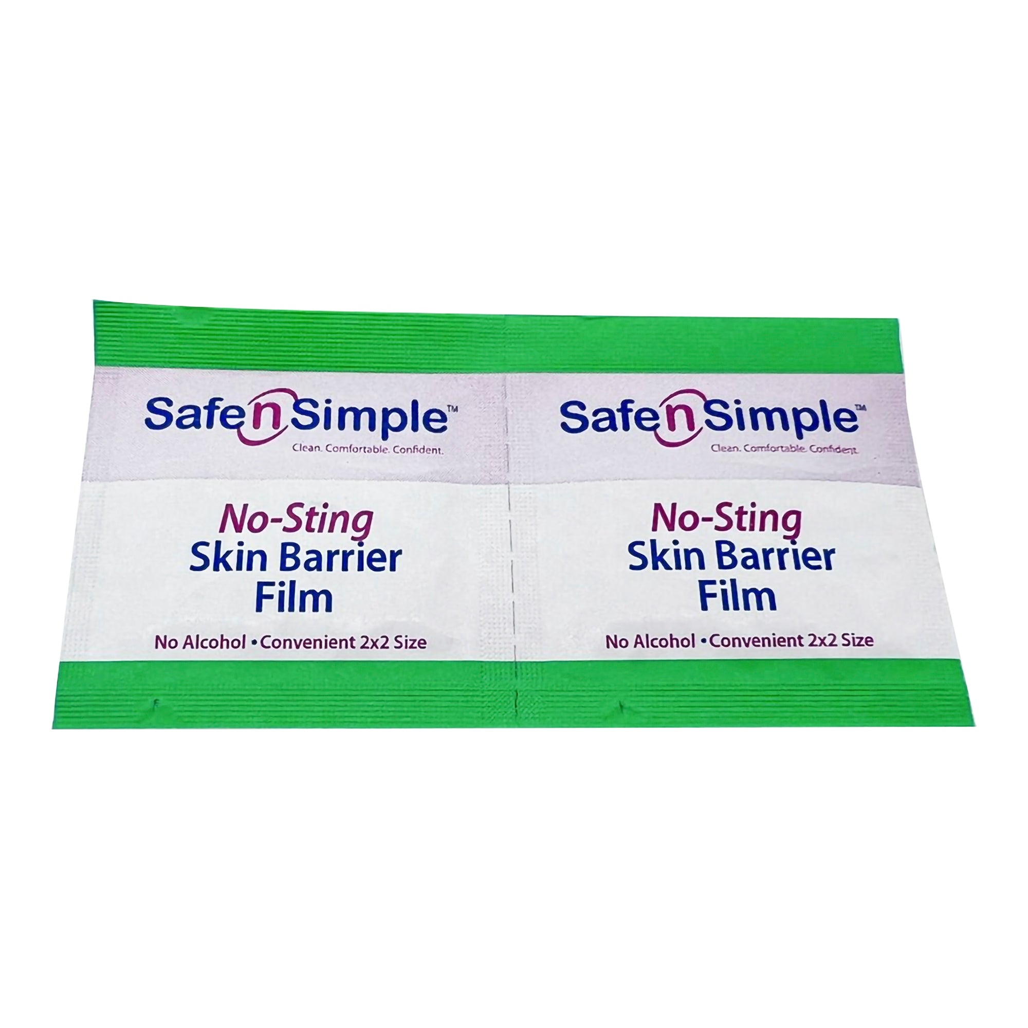 Skin Barrier Wipe Safe N Simple™ No-Sting 60% / 20% Strength Purified Water / Polyvinylpyrrolidone / Glycerin / Propylene Glycol Individual Packet Sterile,  Packaging Type- Case