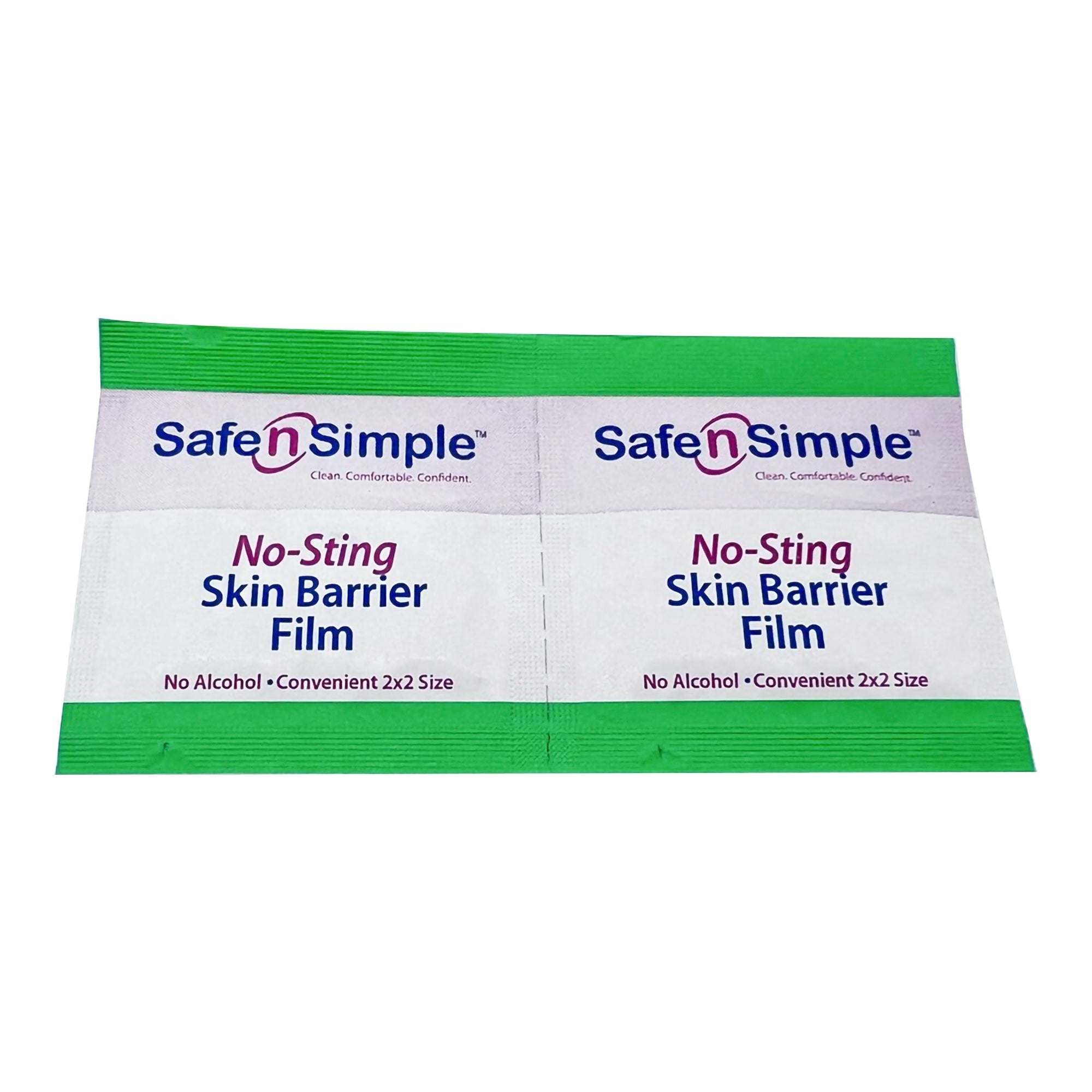 Skin Barrier Wipe Safe N Simple™ No-Sting 60% / 20% Strength Purified Water / Polyvinylpyrrolidone / Glycerin / Propylene Glycol Individual Packet Sterile,  Packaging Type- Case