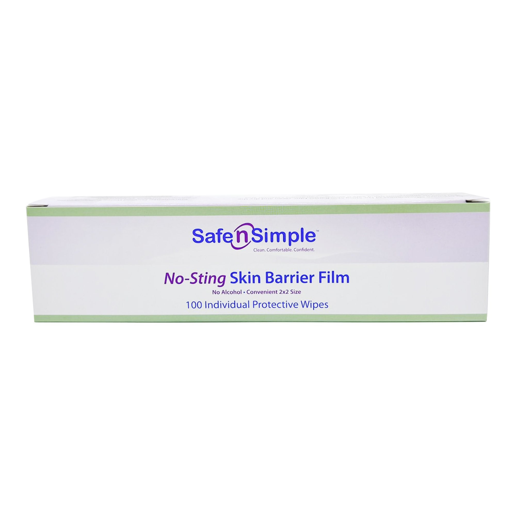 Skin Barrier Wipe Safe N Simple™ No-Sting 60% / 20% Strength Purified Water / Polyvinylpyrrolidone / Glycerin / Propylene Glycol Individual Packet Sterile,  Packaging Type- Case