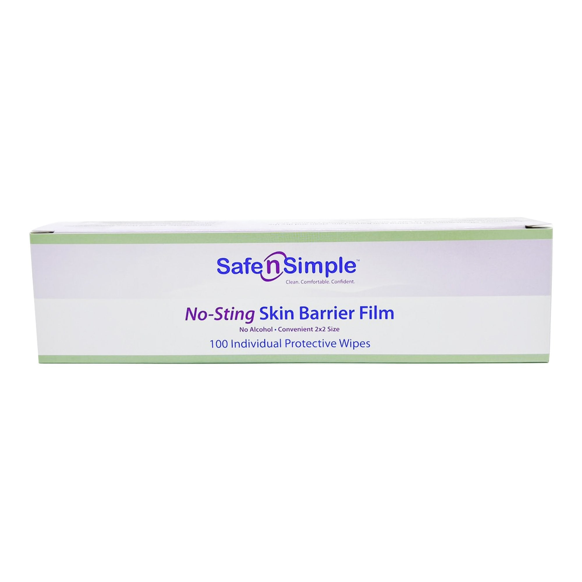 Skin Barrier Wipe Safe N Simple™ No-Sting 60% / 20% Strength Purified Water / Polyvinylpyrrolidone / Glycerin / Propylene Glycol Individual Packet Sterile,  Packaging Type- Case