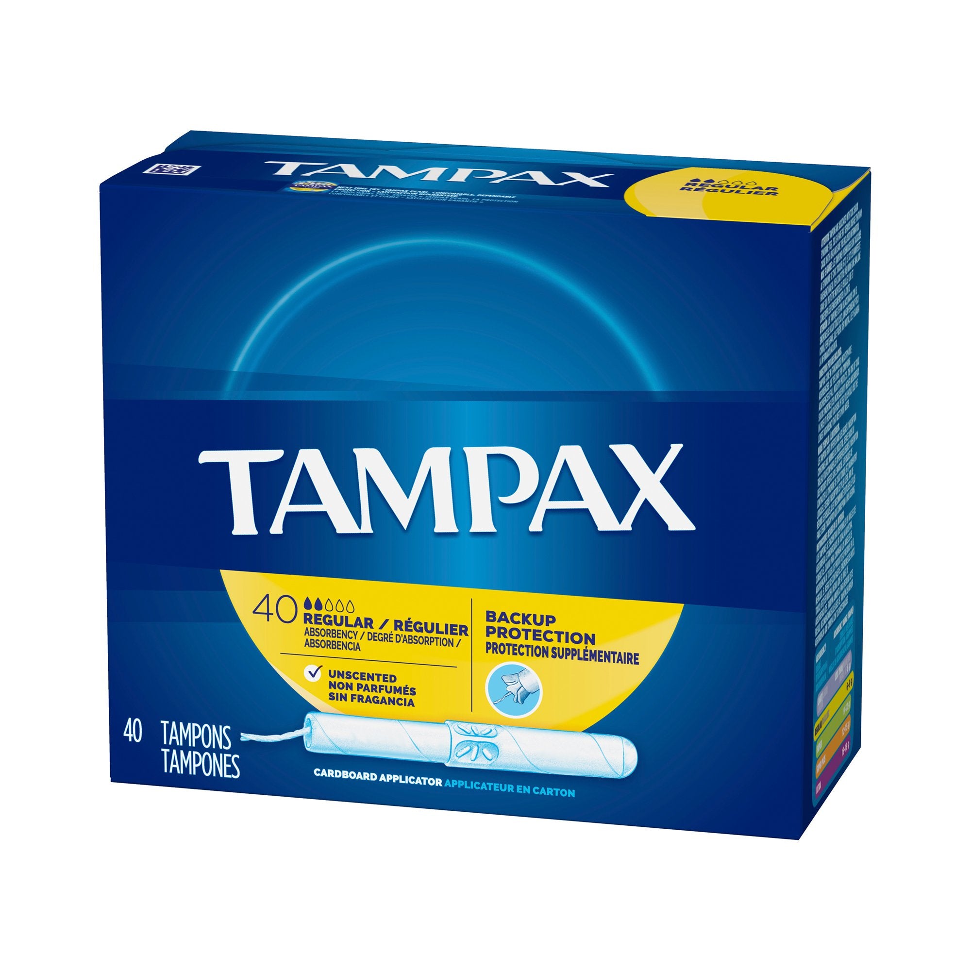 Tampon Tampax Regular Absorbency Cardboard Applicator Individually Wrapped,Packaging Type- Box