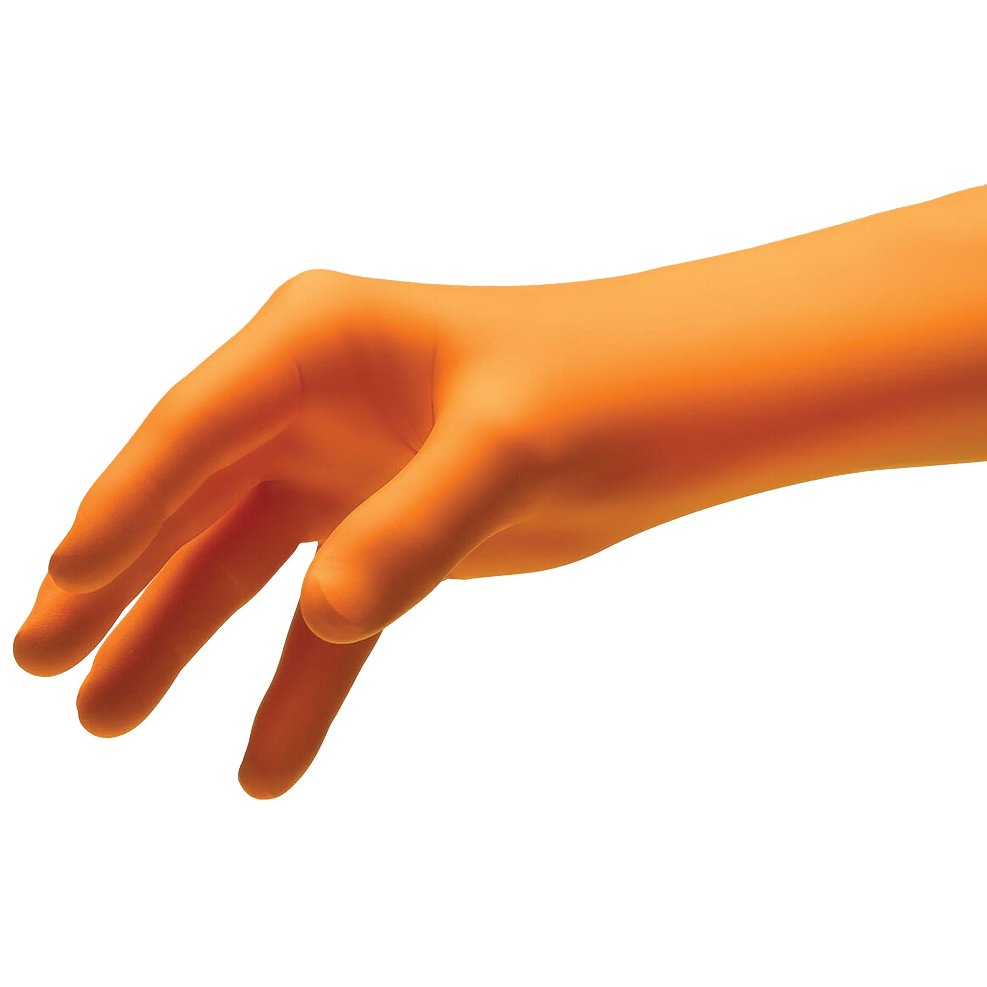 exam glove nitriderm ultra orange x large nonsterile nitrile standard cuff length fully textured orange chemo tested fentanyl tested