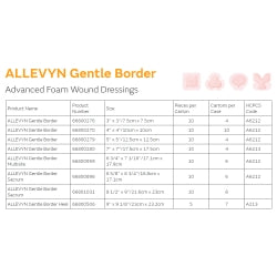 Foam Dressing Allevyn Gentle Border 6-3/4 X 7-5/8 Inch With Border Film Backing Silicone Gel Adhesive Multisite Sterile