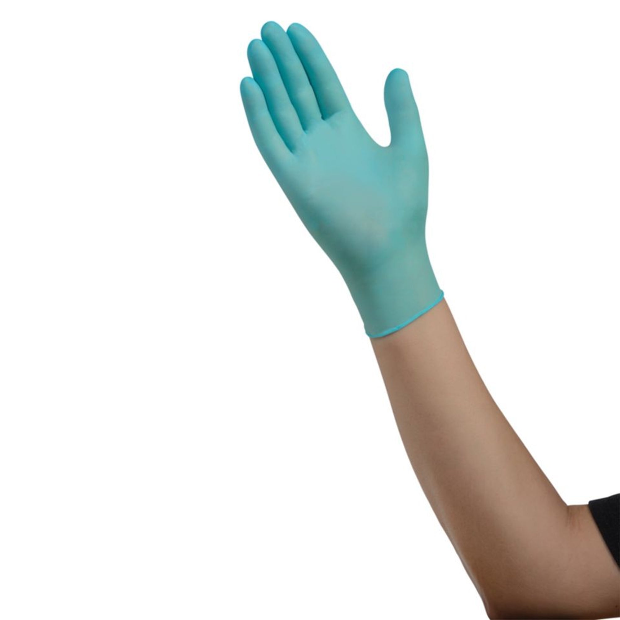 Exam Glove ESTEEM Stretch Large NonSterile Nitrile Standard Cuff Length Textured Fingertips Teal Chemo Tested | 150/Box