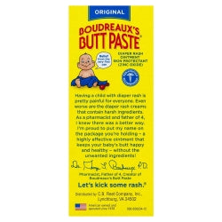 Diaper Rash Treatment Boudreaux's Butt Paste® 2 oz. Tube Scented Cream