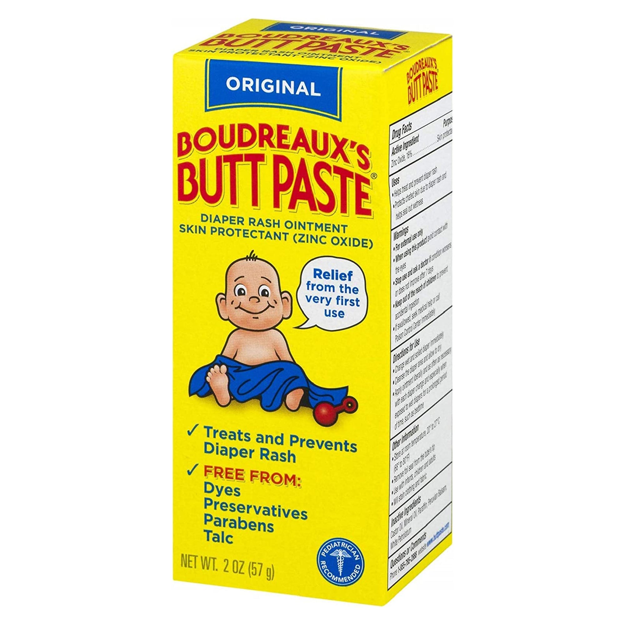 diaper rash treatment boudreauxs butt paste® 2 oz tube scented cream