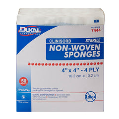 Nonwoven Sponge Clinisorb 4 X 4 Inch 4-Ply Sterile 2 per Pack, Packaging Type- Case