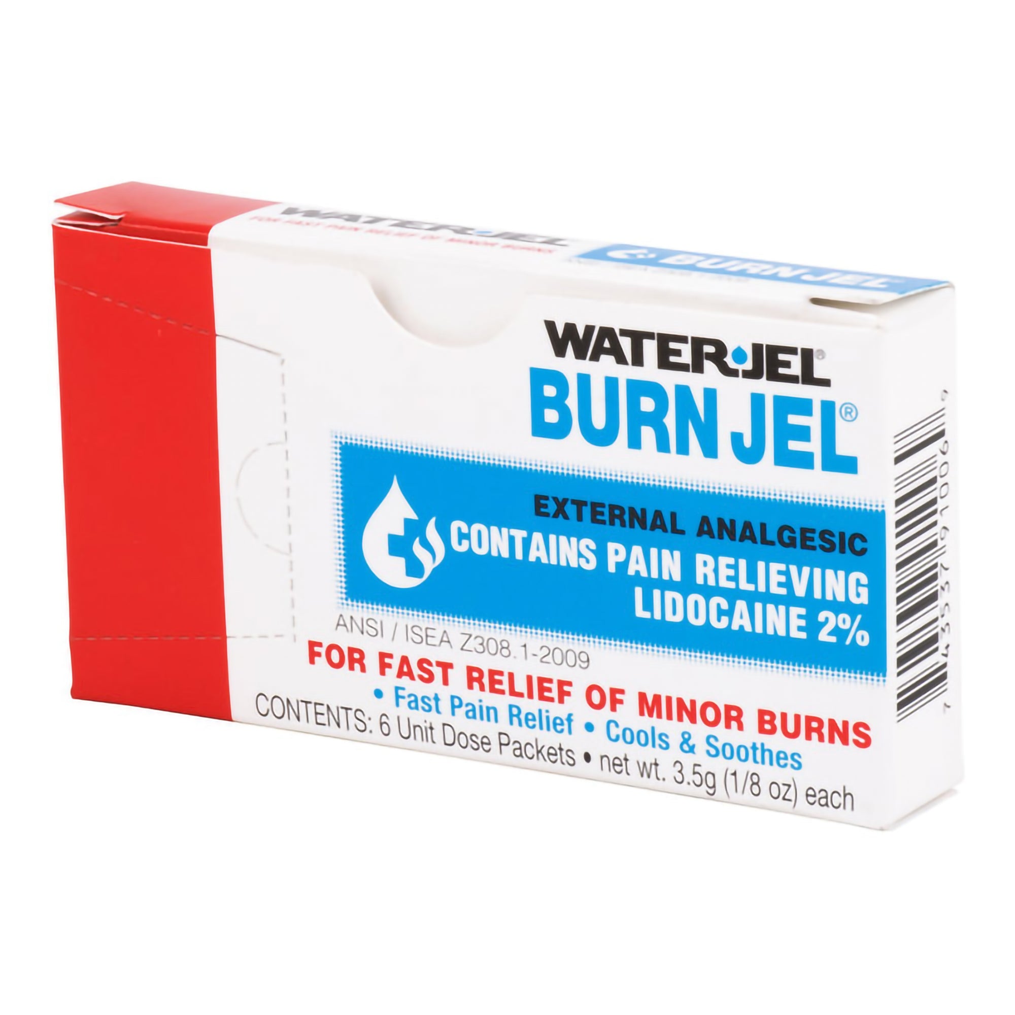 Burn Relief Lidocaine Water Jel Burn Jel Topical Gel 3.5 Gram Individual Packet,Packaging Type- Box