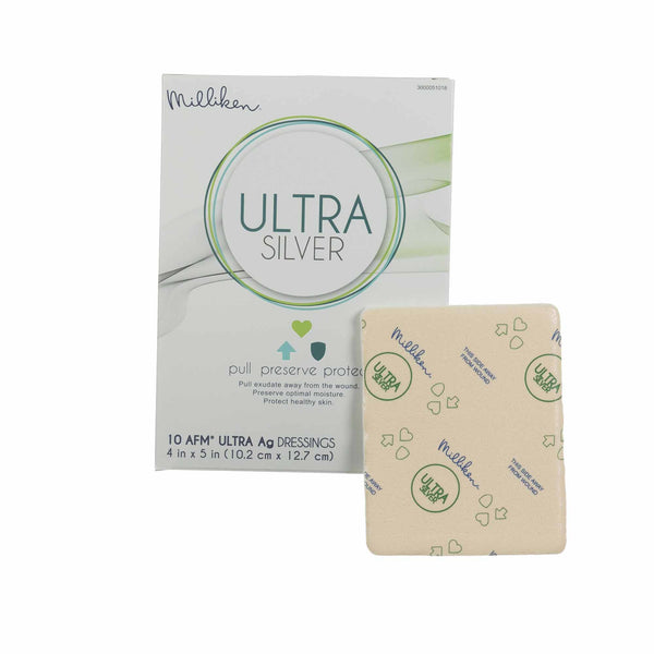 Silver Foam Dressing Ultra Silver 4 X 4 Inch Square Sterile, Packaging Type- Box