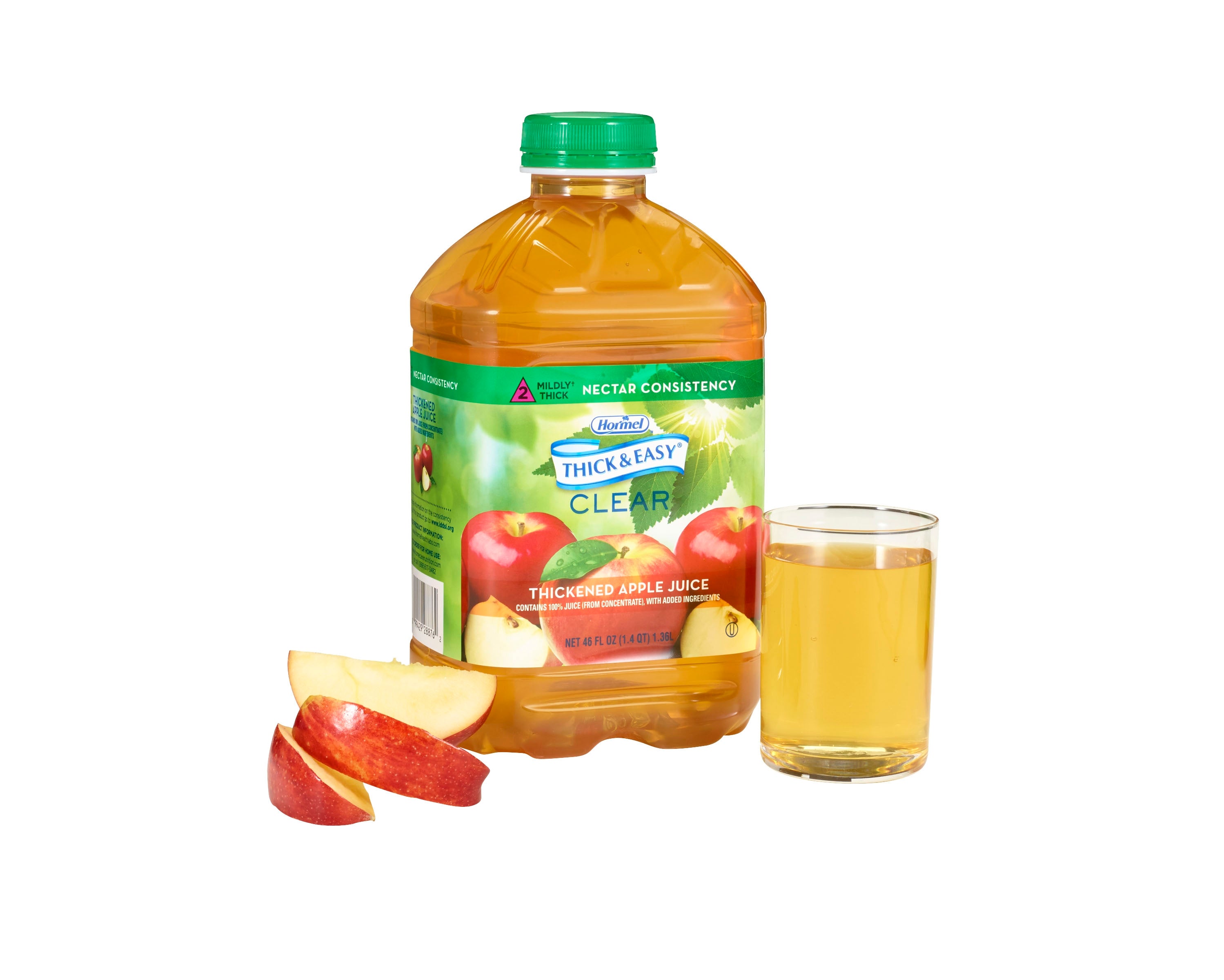 Thickened Beverage Thick & Easy 46 oz. Bottle Apple Flavor Liquid IDDSI Level 2 Mildly Thick,Packaging Type- Each